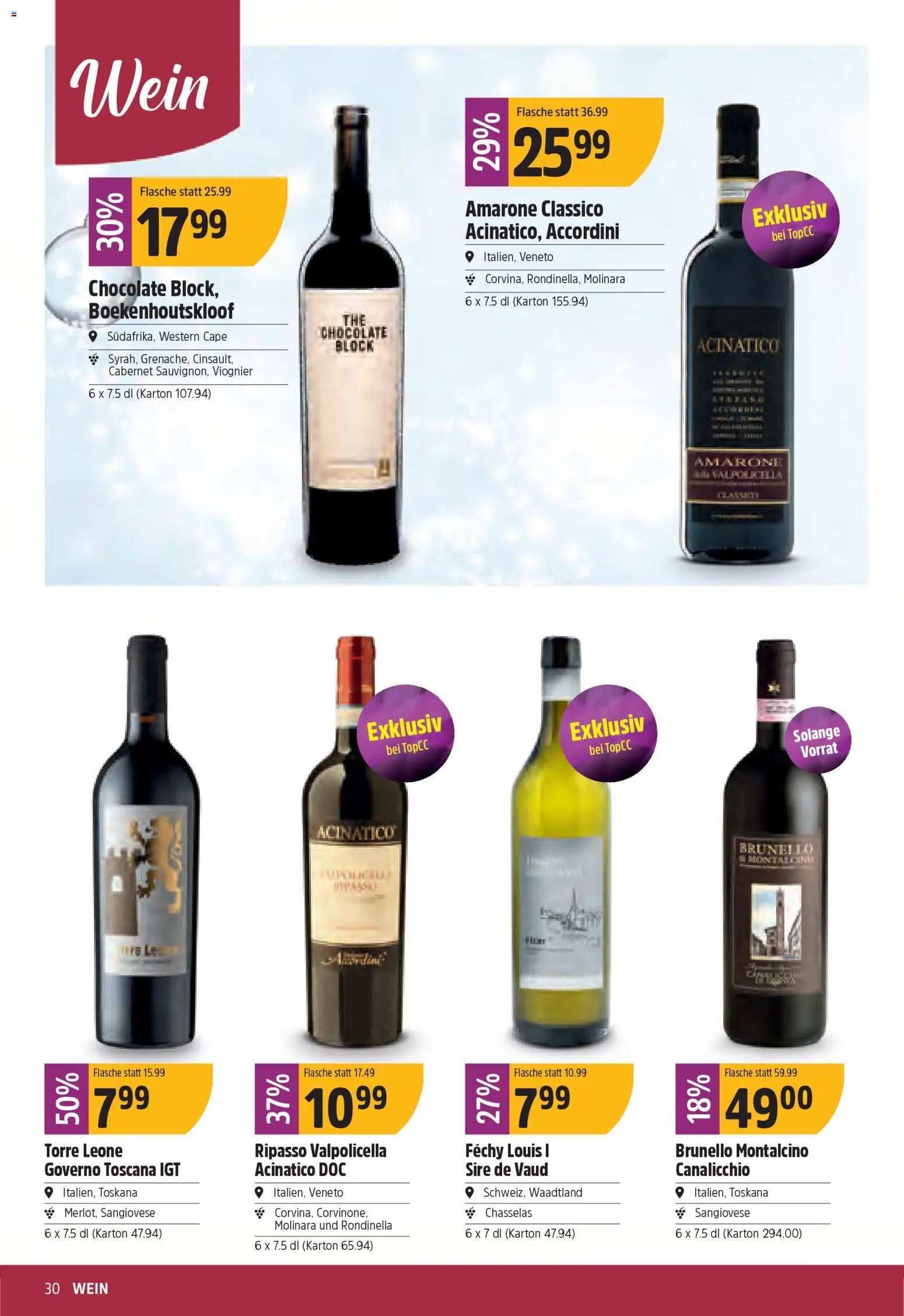 TopCC Aktionen – gültig ab 08.12.2025 | Seite: 30 | Produkte: Wein