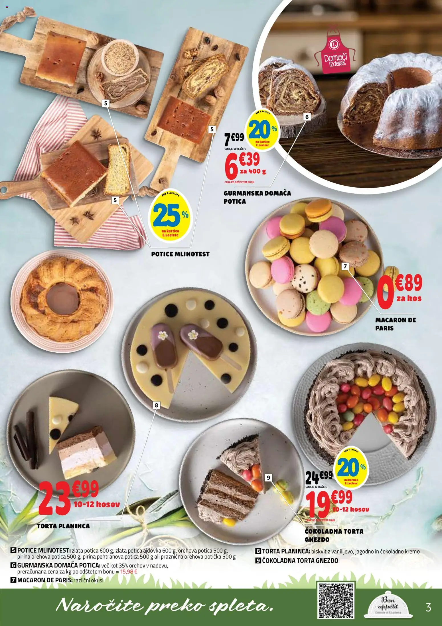 Novi E.leclerc katalog ponudbe – veljaven od 25.03.2026 | Stran: 3 | Izdelki: Torta