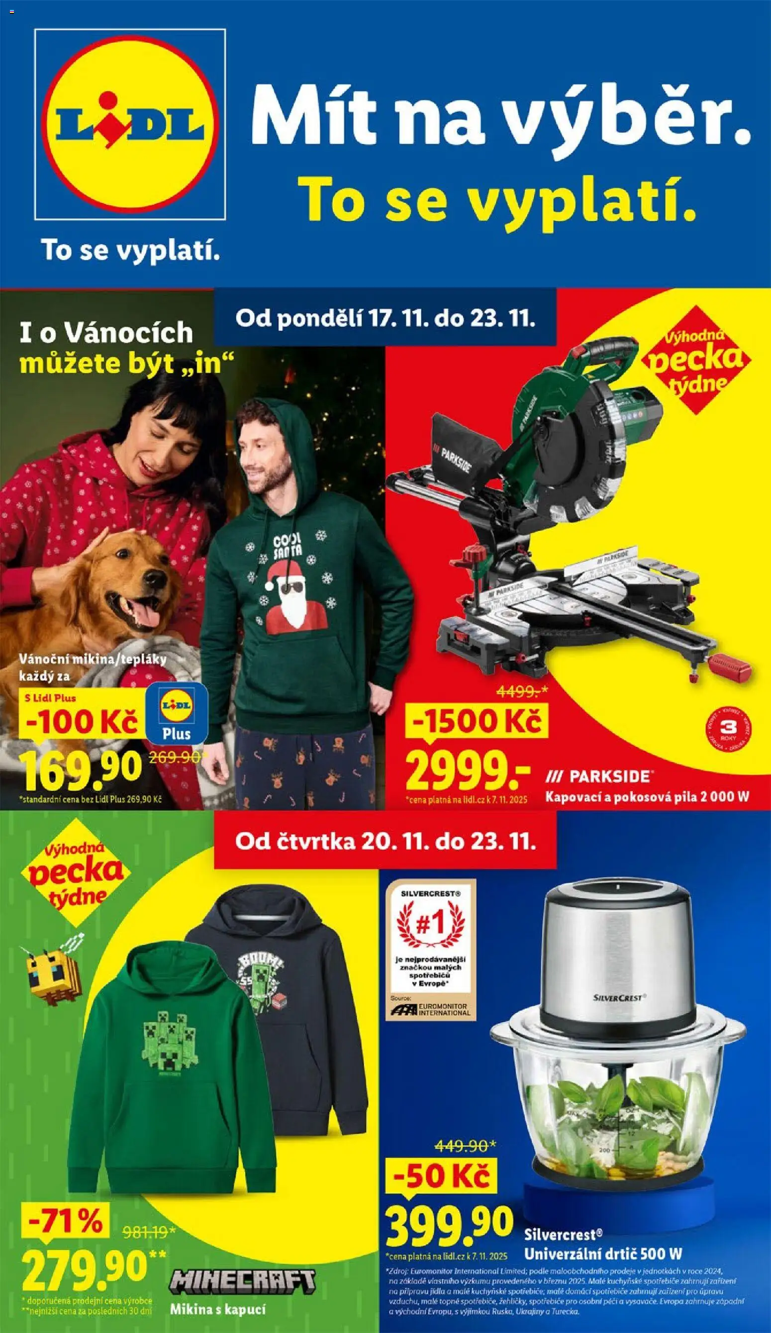 Lidl Black Friday od 17.11.2025 | Strana: 1 | Produkty: Parkside, Pokosová pila, Drtič, Pila