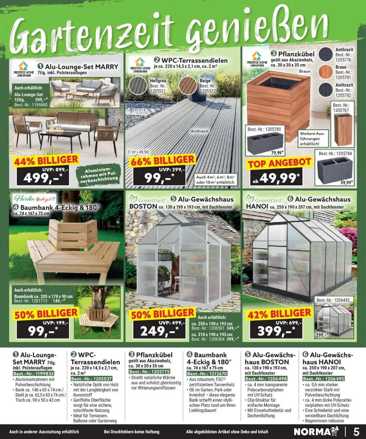 Norma - Bestellmagazin August 2025 - gültig ab dem 01.08.2025 | Seite: 5 | Produkte: Top, Tisch, Stuhl