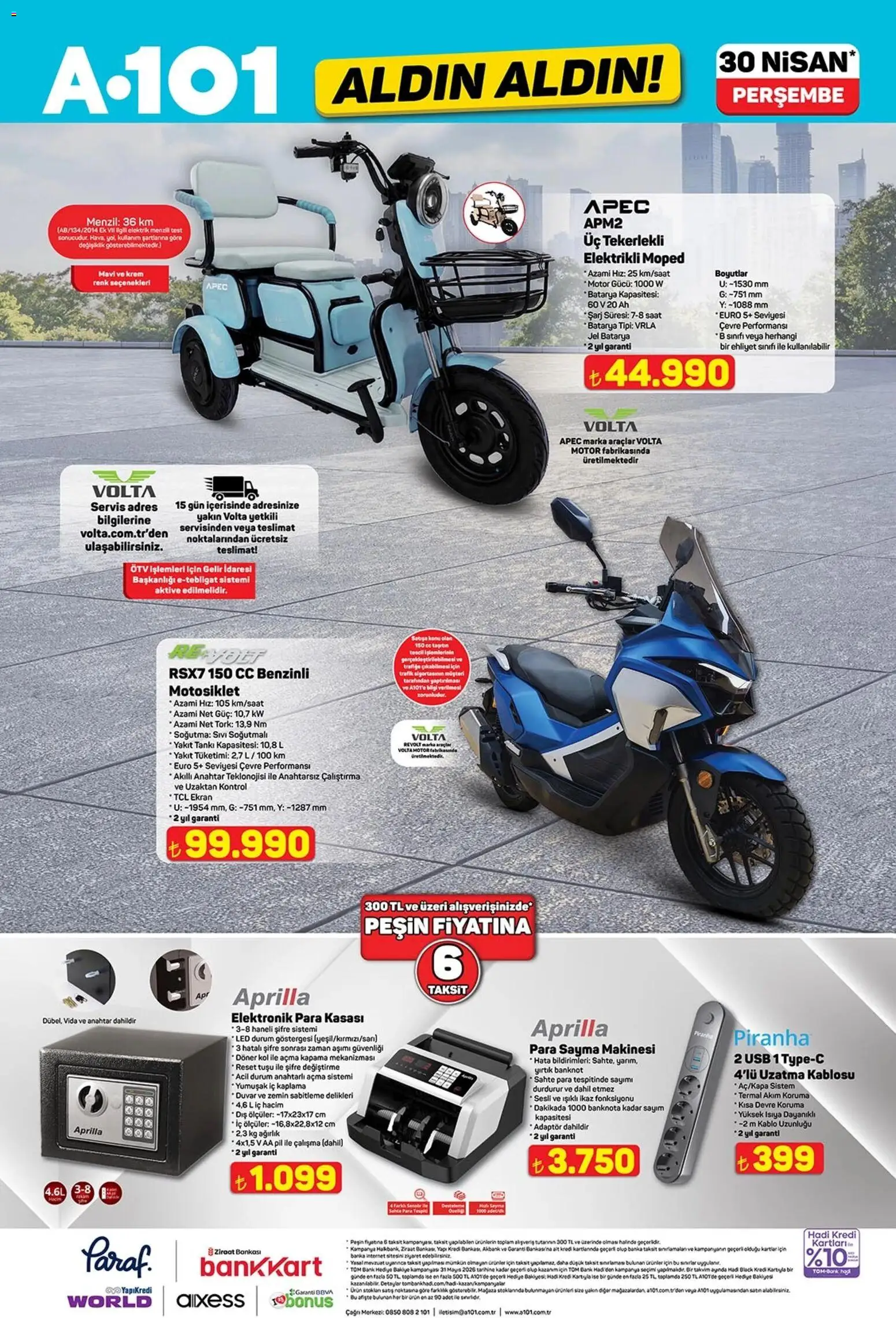 A101 - Katalog Aldın Aldın - 30.04.2026 tarihinden itibaren geçerlidir | Sayfa: 7 | Ürünler: Döner, Pil, Kablo, Adaptör