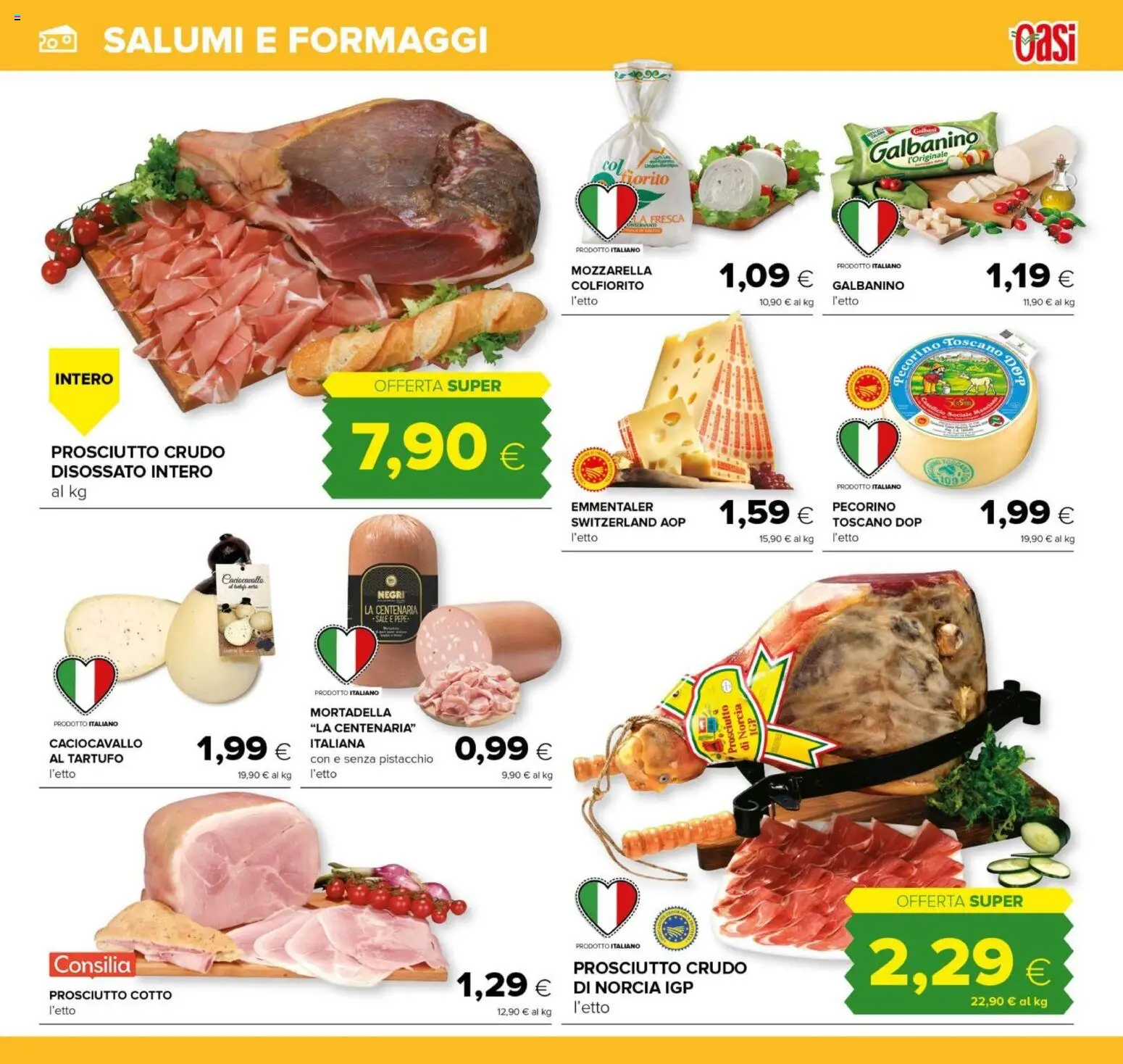 Volantino Oasi del 26.02.2026 | Pagina: 5 | Prodotti: Prosciutto Crudo, Tartufo, Prosciutto, Pecorino