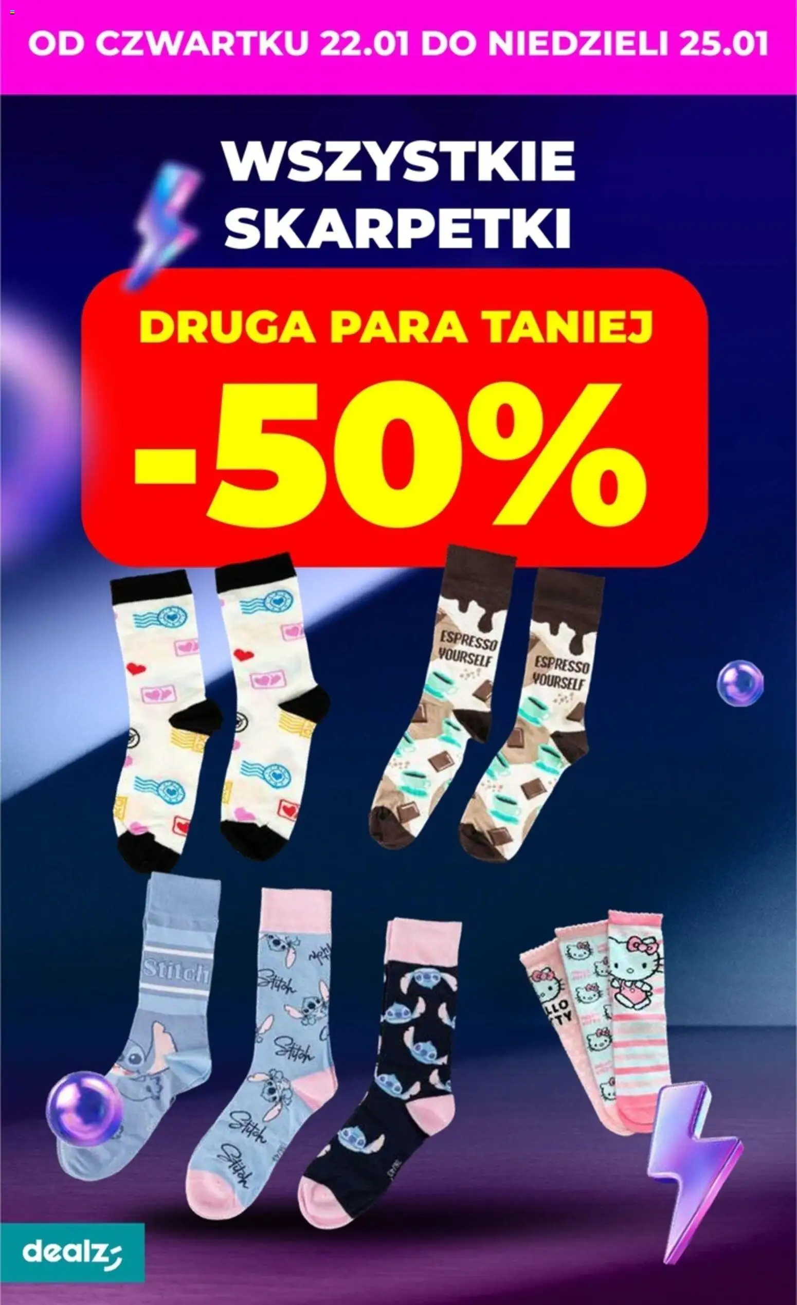 Dealz Gazetka od 22.01.2026 | Strona: 8 | Produkty: Skarpetki