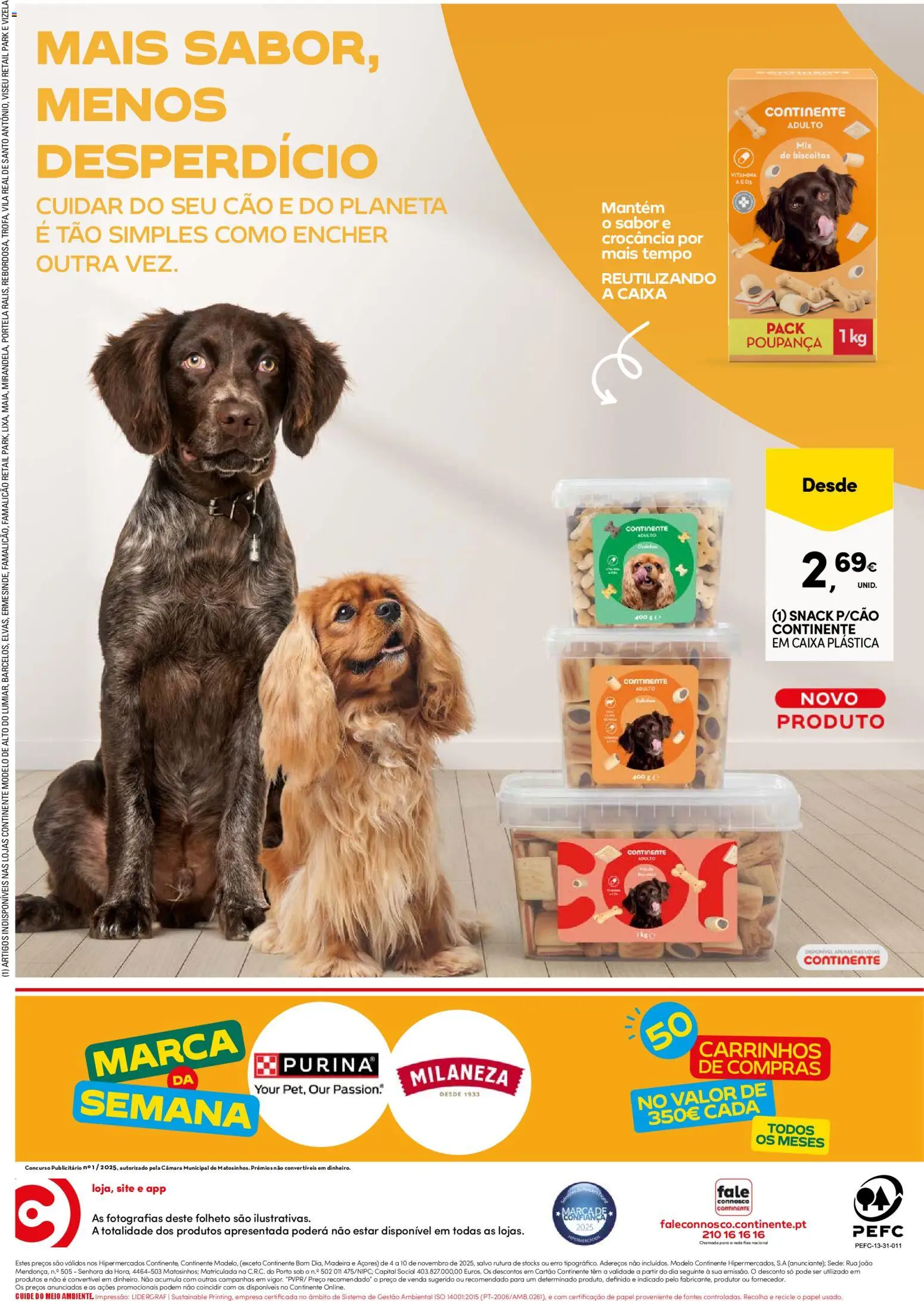 Continente folheto │ válido de 04.11.2025 | Página: 52 | Produtos: Milaneza, Caixa, Biscoitos