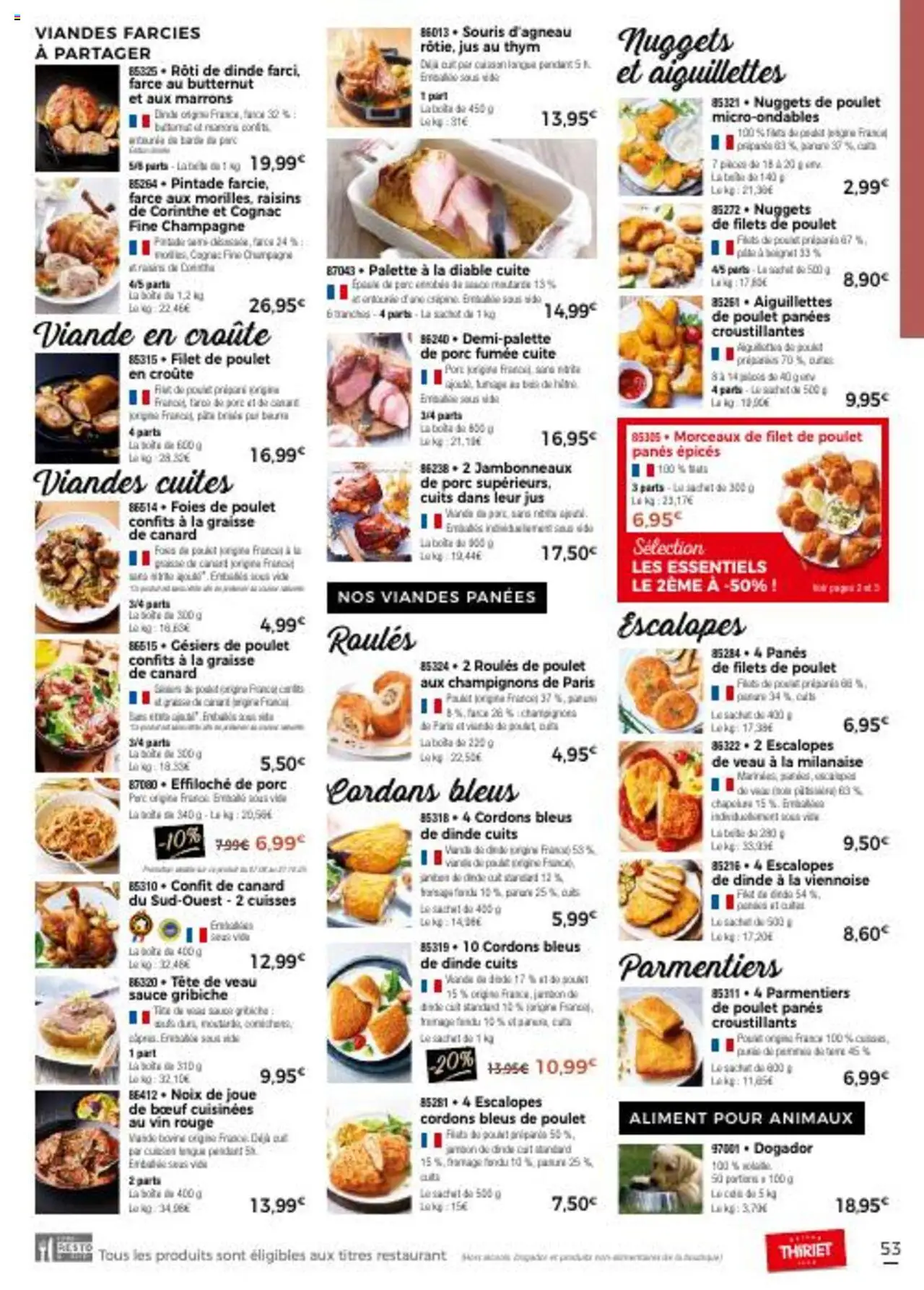  | Page: 53 | Produits: Champagne, Cognac, Jambon, Porc