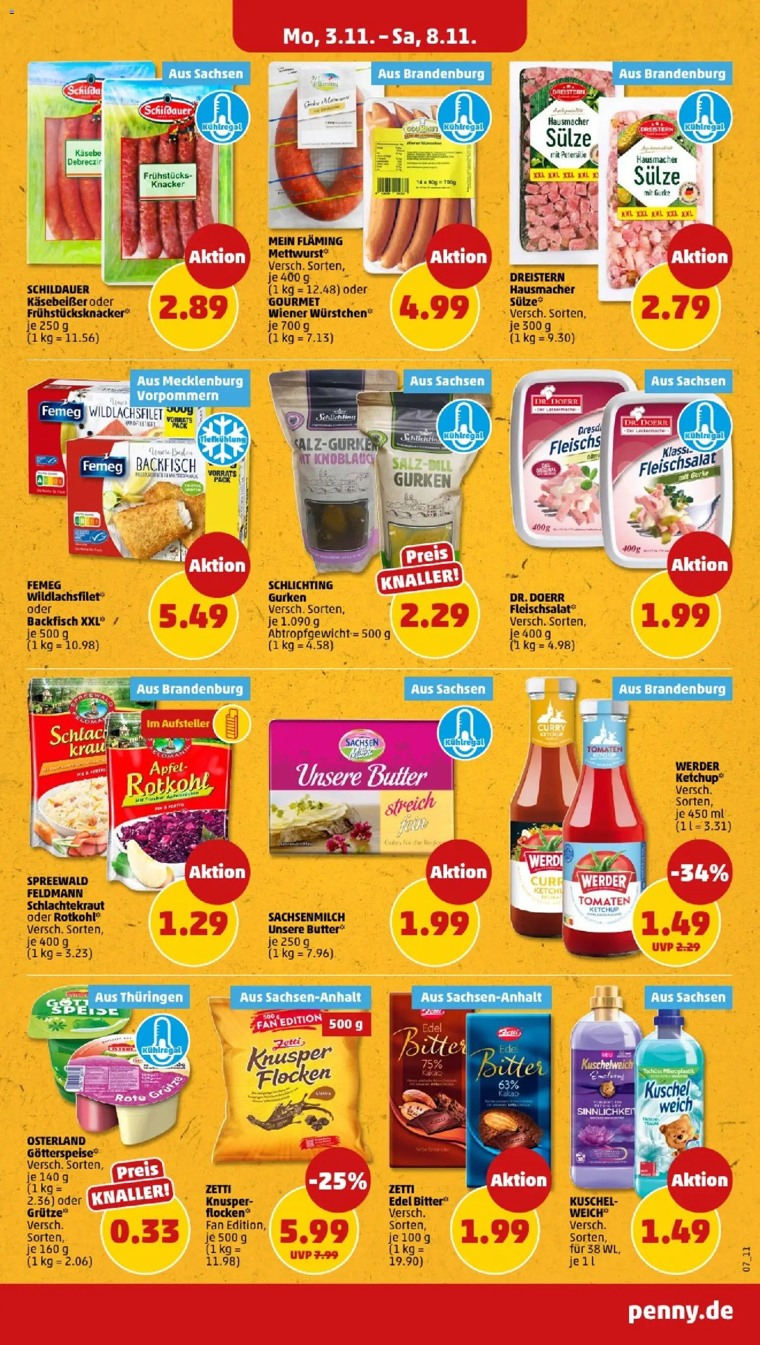 Penny - Mecklenburg-Vorpommern  – gültig ab 03.11.2025 | Seite: 9 | Produkte: Wiener wurstchen, Tomaten, Knoblauch, Ketchup