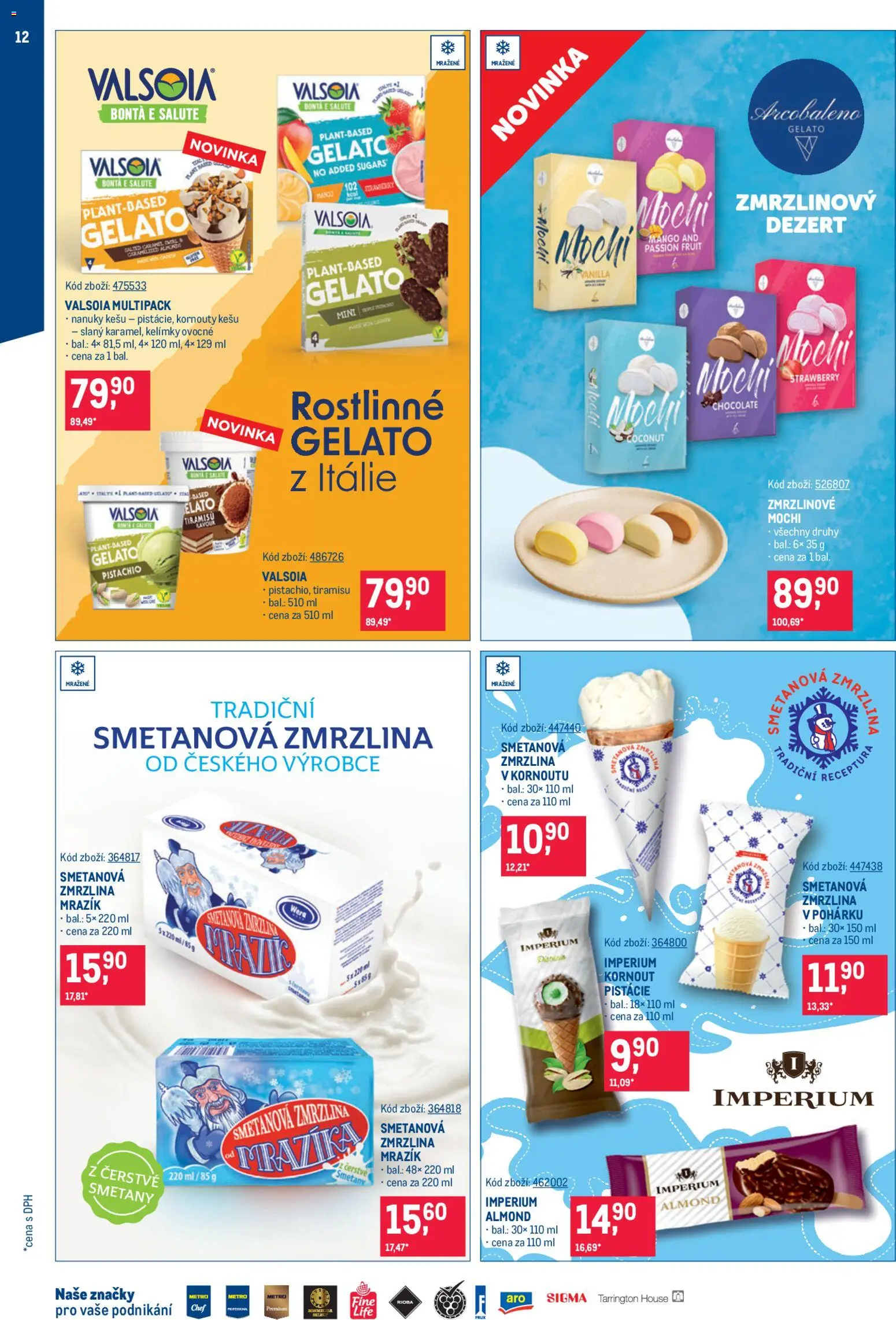 Makro leták - Zmrzliny od 22.04.2026 | Strana: 12 | Produkty: Kešu, Nanuky, Pistácie, Zmrzlina