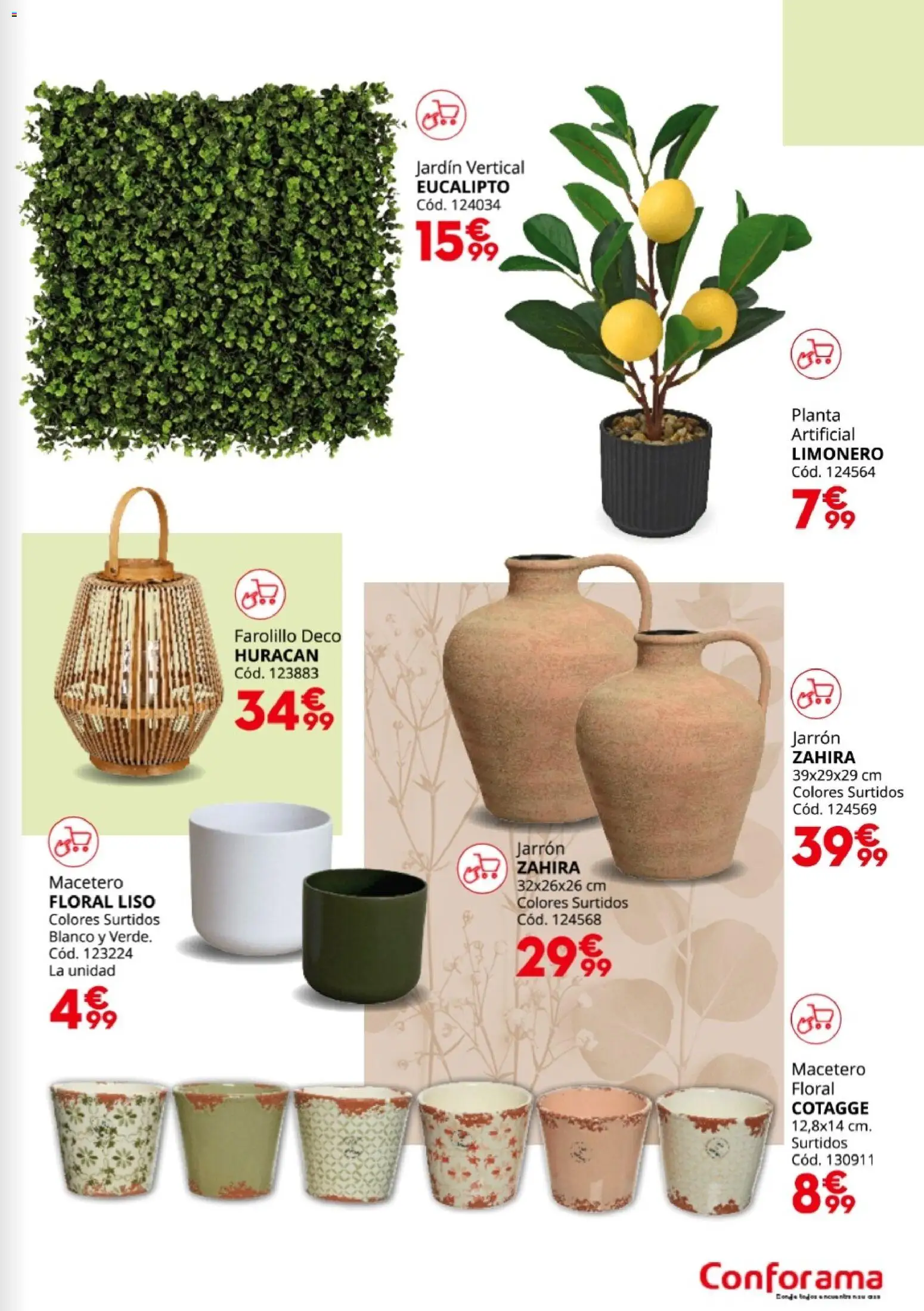 Conforama Guía Jardín 2026 │ válido desde el 19.03.2026 | Página: 37 | Productos: Planta artificial, Macetero, Jarrón