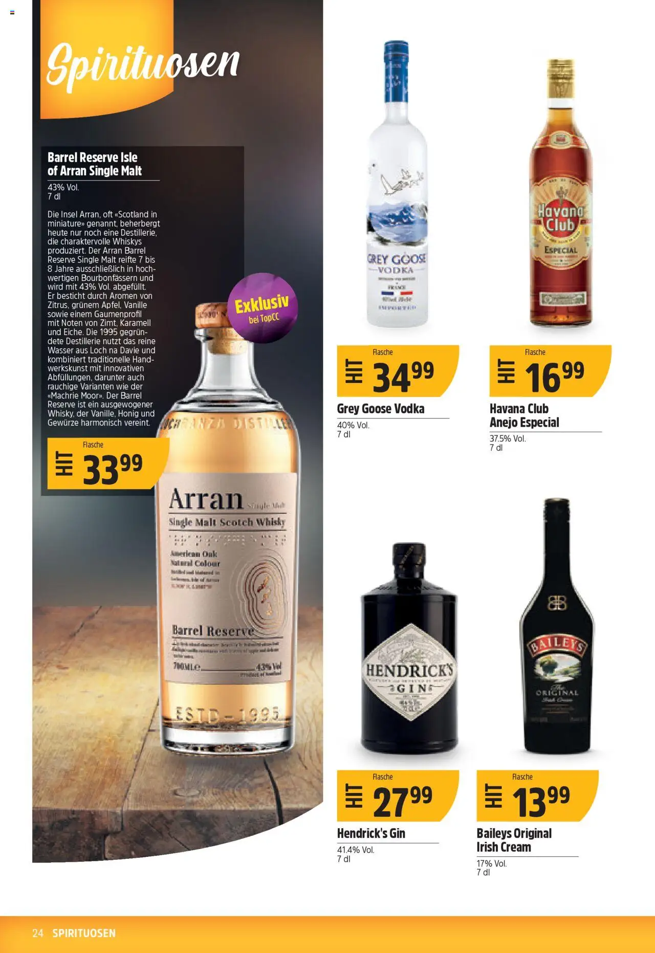 TopCC Aktionen ab 04.08.2025 | Seite: 24 | Produkte: Gewürze, Gin, Wasser