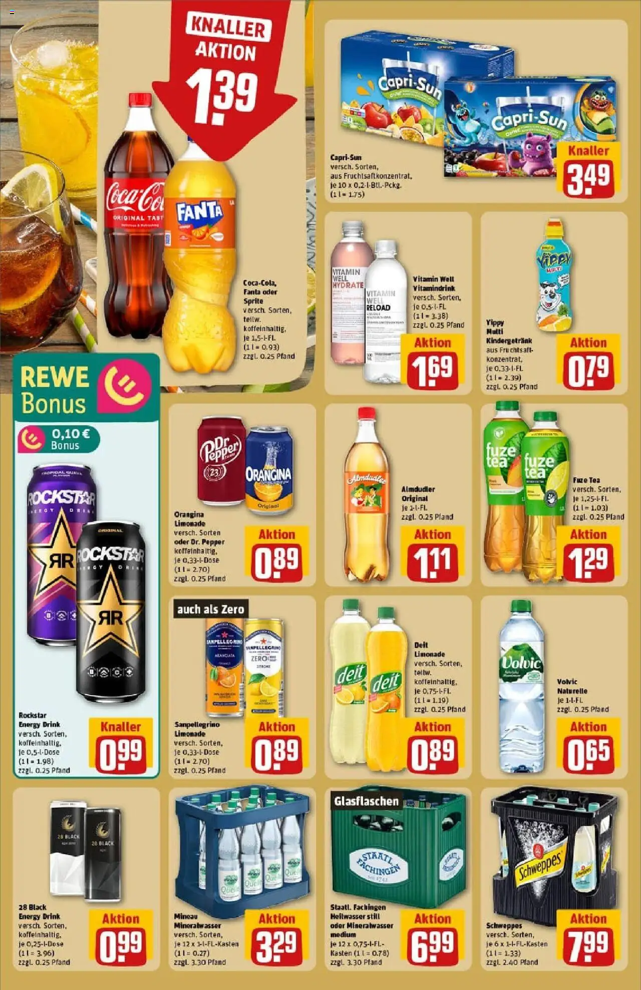 Rewe prospekt Bielefeld	 – gültig ab 19.10.2025 | Seite: 20 | Produkte: Fanta, Energy, Schweppes, Mineralwasser