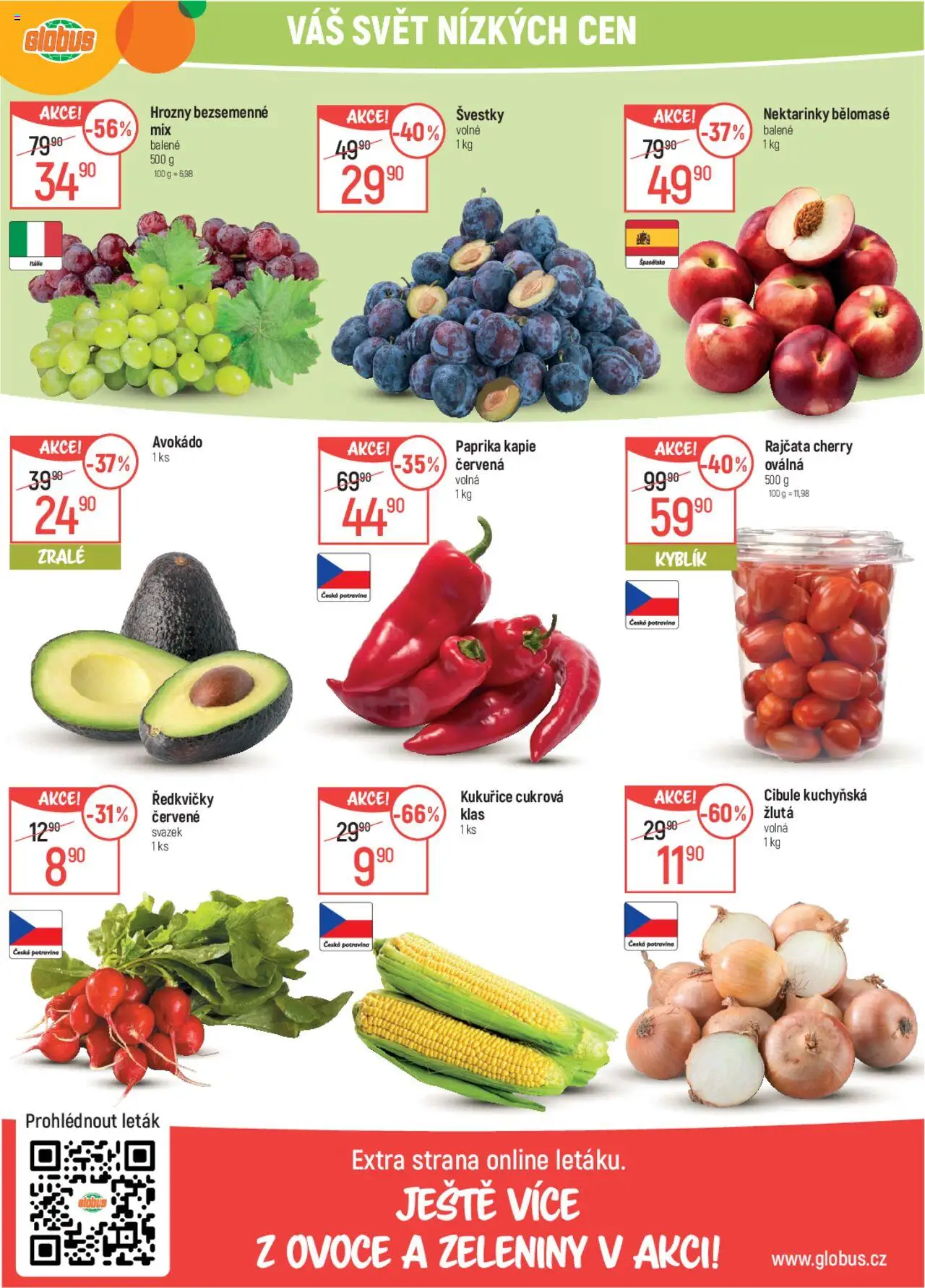 Globus leták od 27.08.2025 | Strana: 20 | Produkty: Ovoce, Rajčata, Avokádo, Hrozny