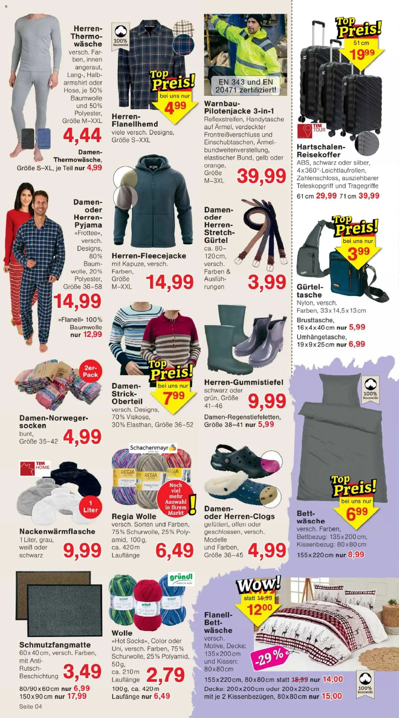 Jawoll Prospekt – gültig ab 16.02.2026 | Seite: 4 | Produkte: Bett, Kissen, Socken, Pyjama