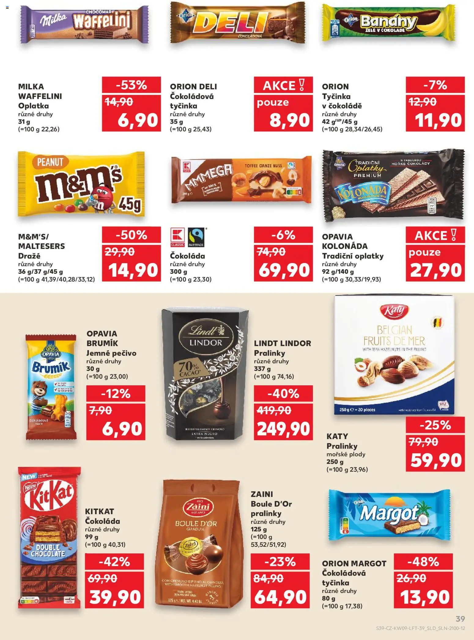 Kaufland leták - Chomutov od 25.02.2026 | Strana: 39 | Produkty: Milka, Pečivo, Lindt lindor, Brumik