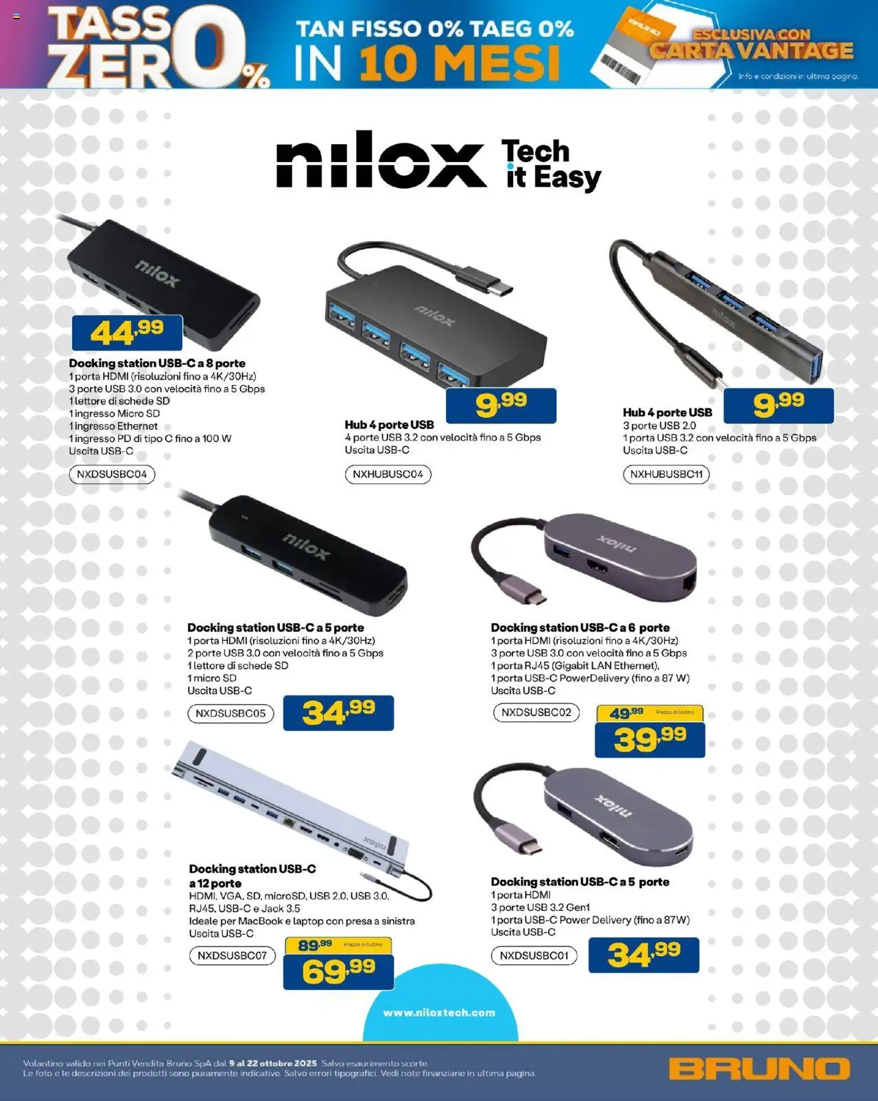 Volantino BRUNO del 09.10.2025 | Pagina: 38 | Prodotti: Laptop, USB, Macbook, Presa