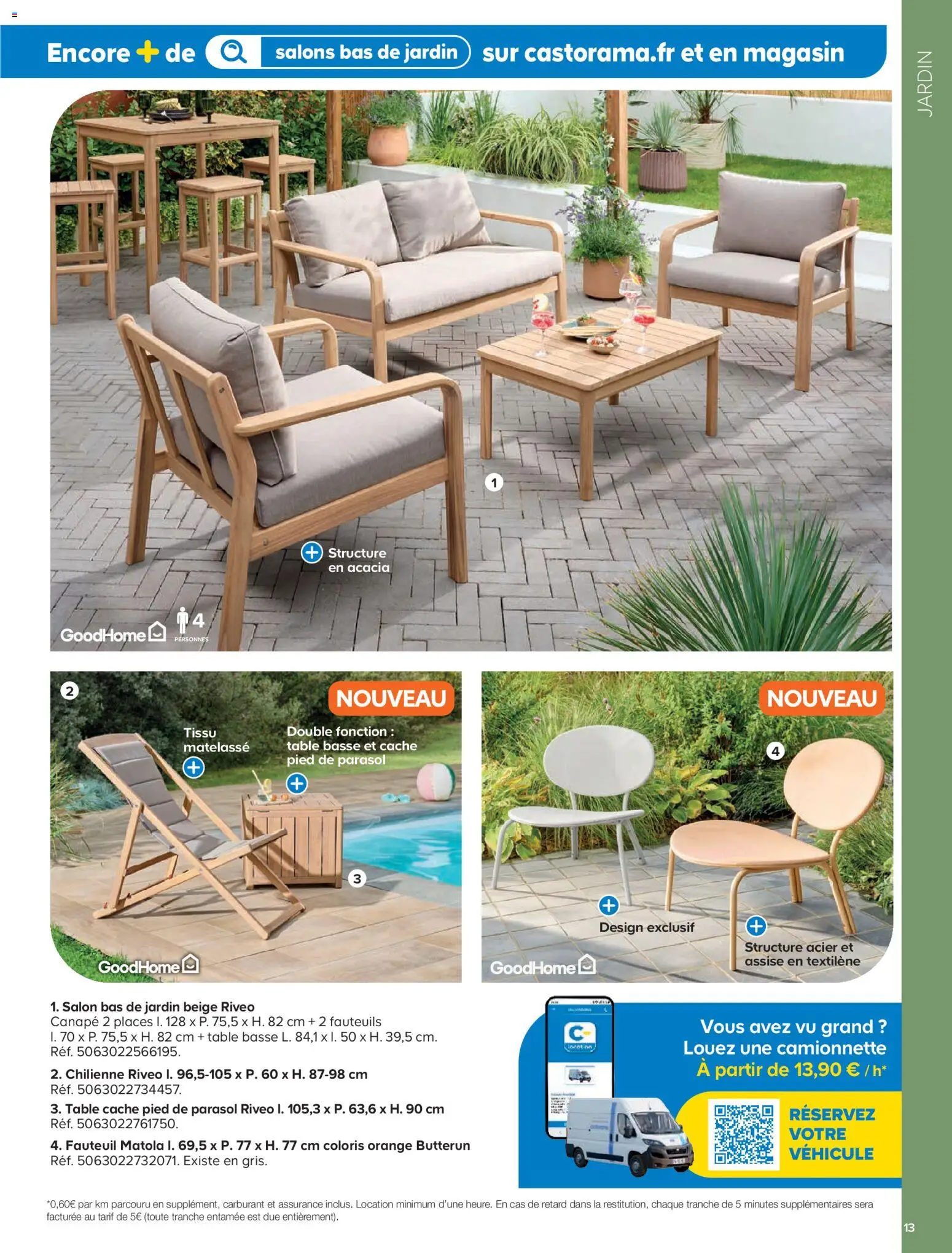 {H1} | Page: 13 | Produits: Canapé, Fauteuil, Table, Chilienne