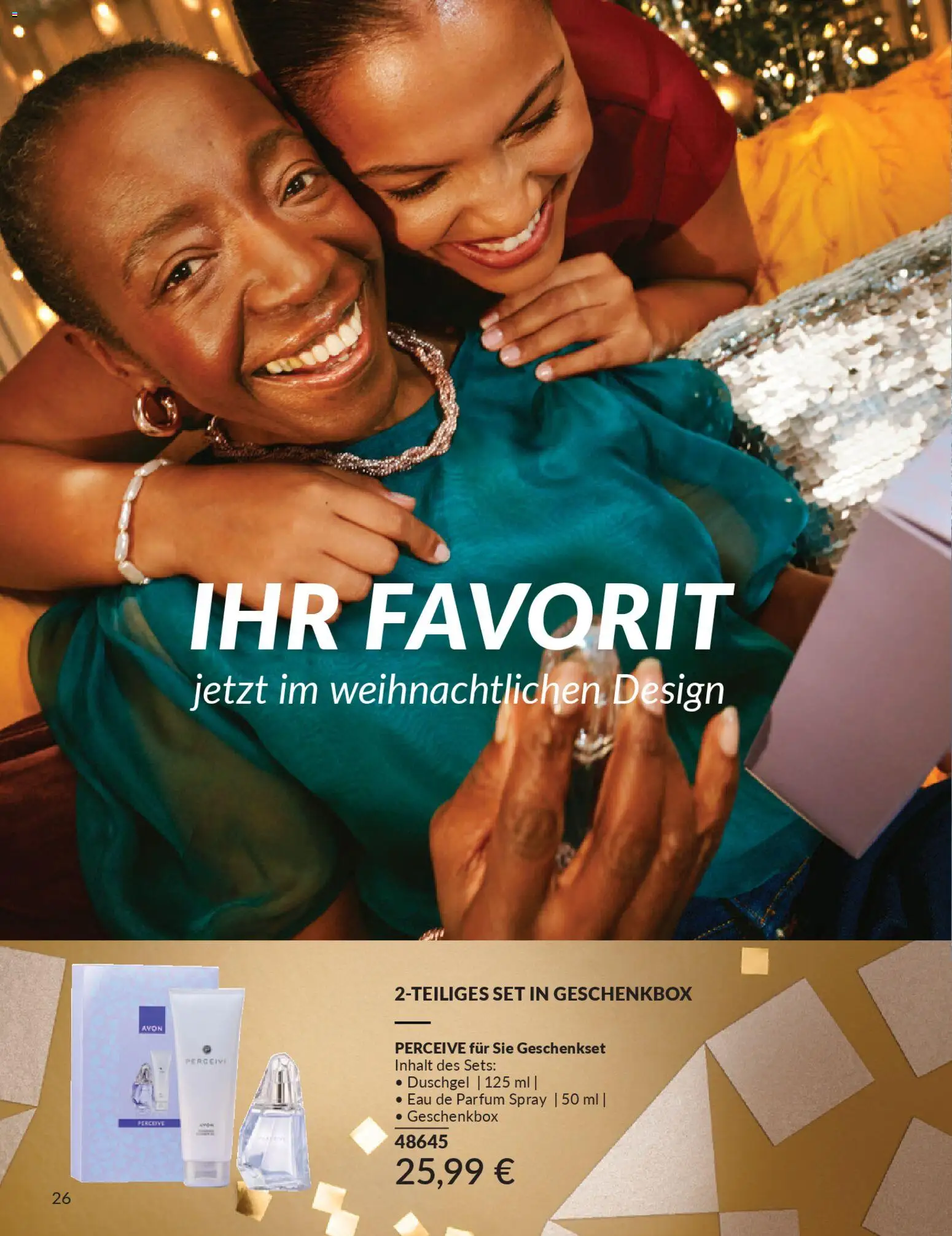 AVON Katalog Dezember 2025 – gültig ab 01.12.2025 | Seite: 28 | Produkte: Parfüm, Duschgel, Eau de Parfum
