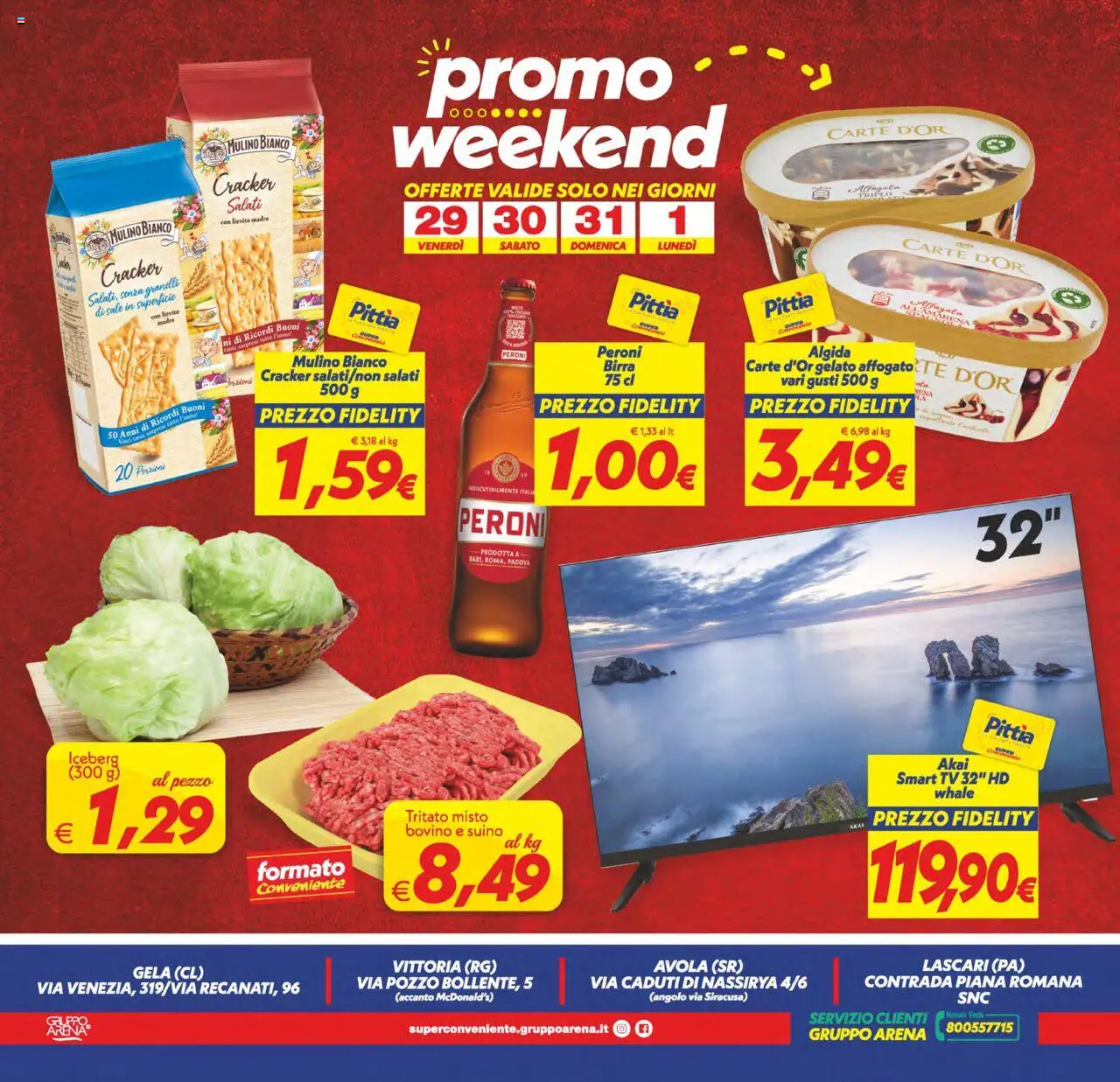 Volantino SuperConveniente del 22.08.2025 | Pagina: 24 | Prodotti: Birra, Sale, Suino, TV