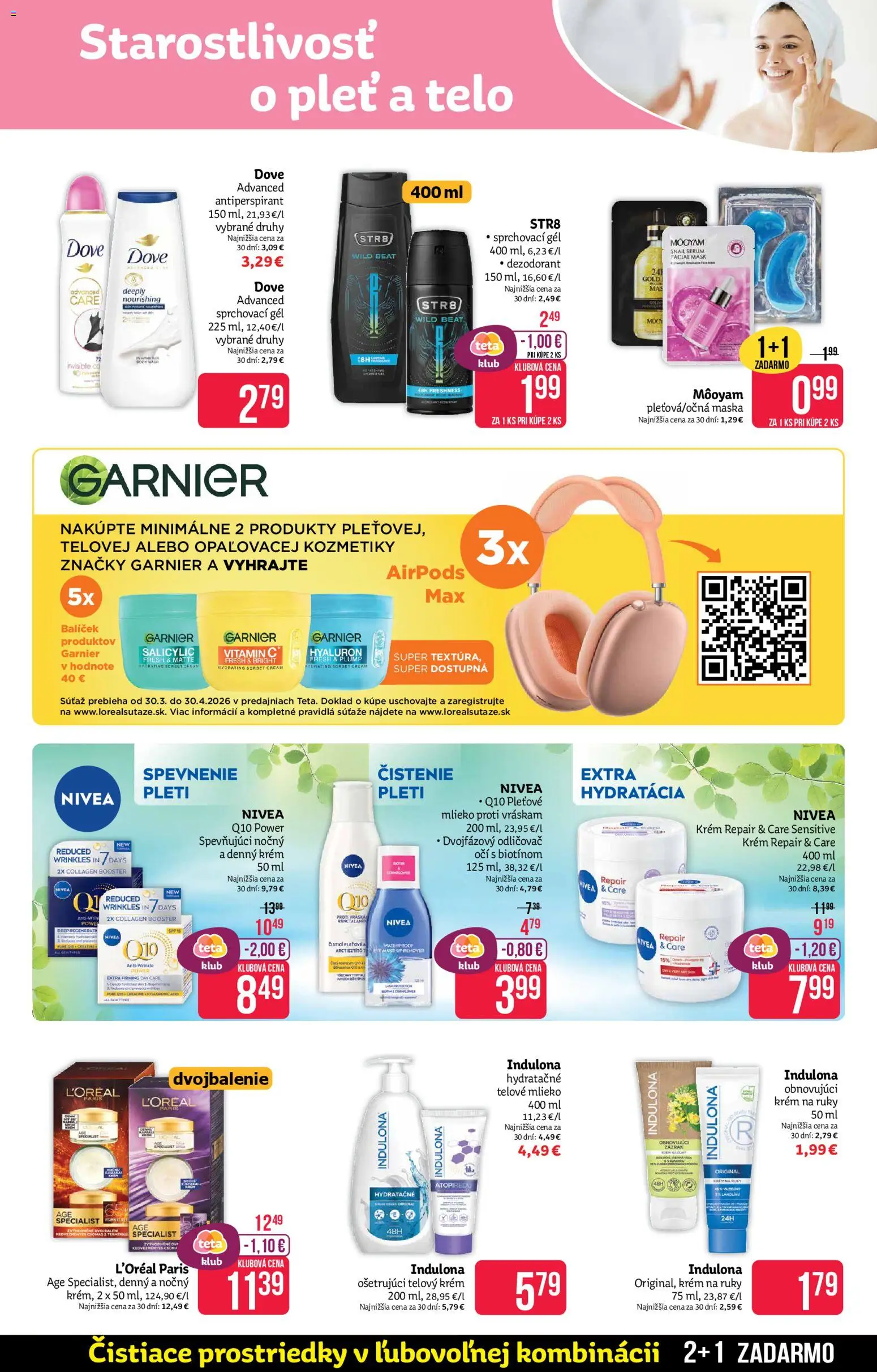 Nové Teta drogerie akcie – leták je platný od 30.03.2026 | Strana: 5 | Produkty: Airpods, Nivea, Sorbet, Krém na ruky