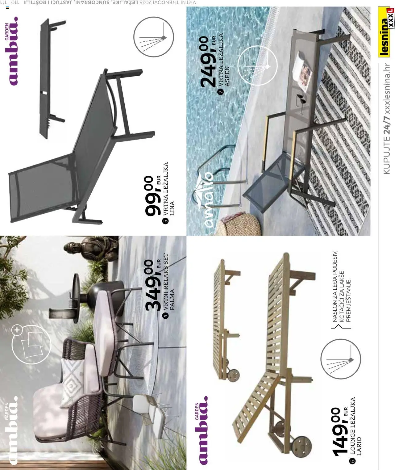 Lesnina katalog | vrijedi od 25.02.2025 | Stranica: 111 | Proizvodi: Ležaljka