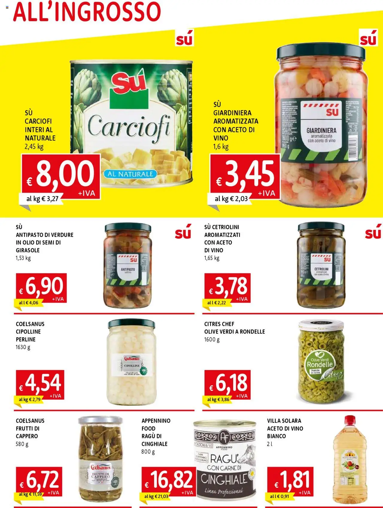 Volantino Famila del 31.07.2025 | Pagina: 5 | Prodotti: Olive, Vino, Aceto, Cetriolini