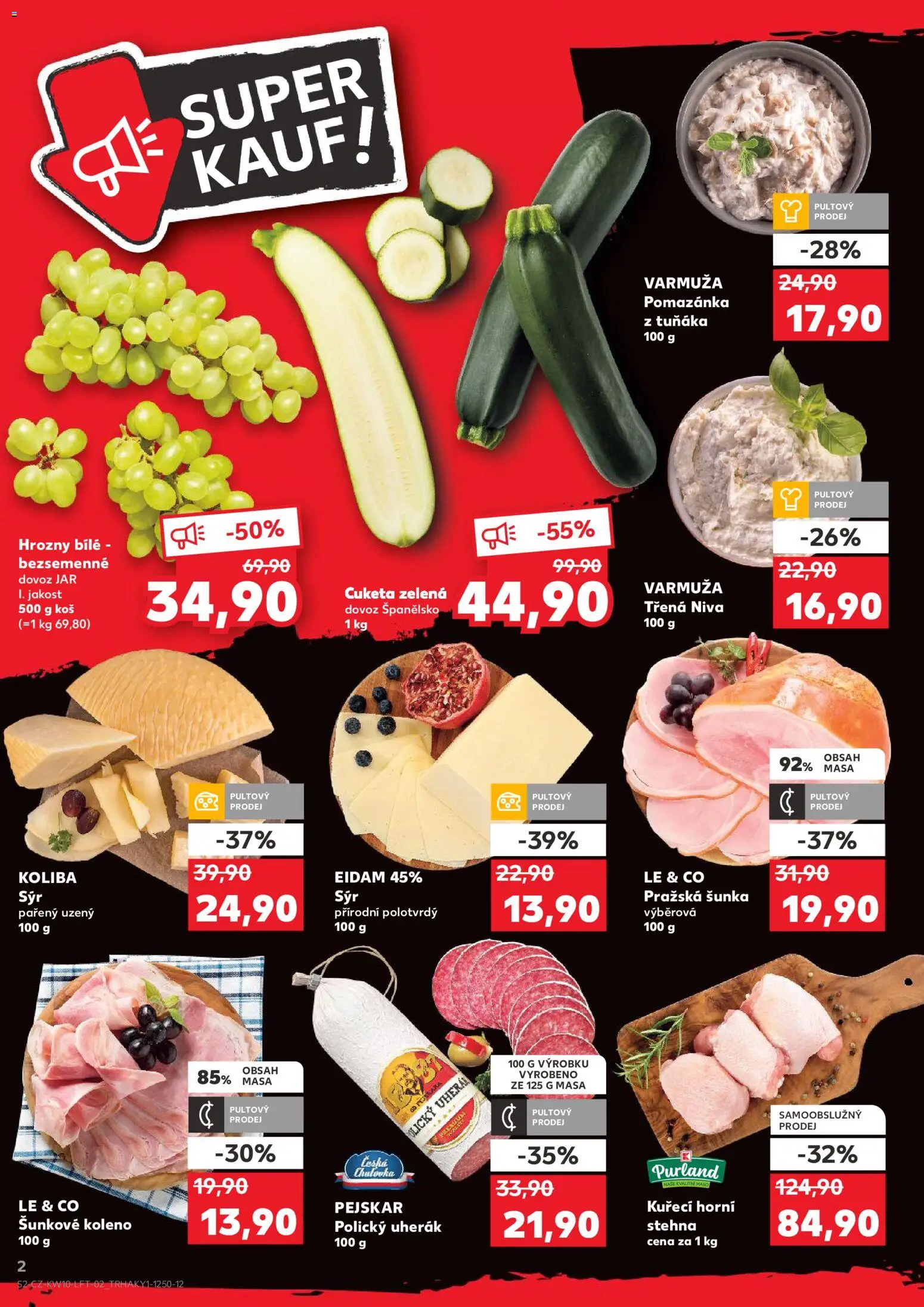 Kaufland leták - Praha 8 od 04.03.2026 | Strana: 2 | Produkty: Sýr, Pomazánka, Maso, Jar