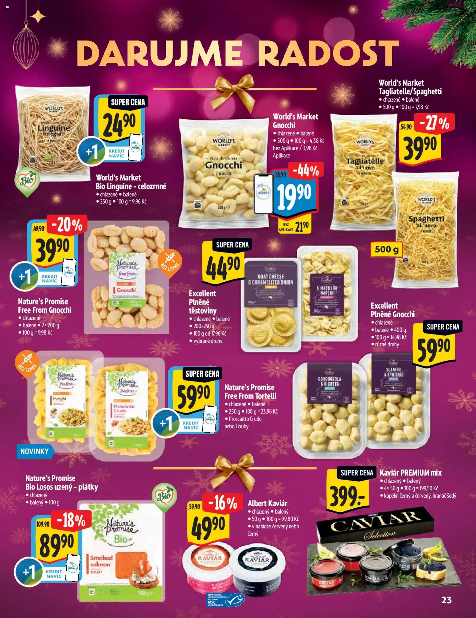 Albert katalog - Hypermarket - Delikatesy od 03.12.2025 | Strana: 23 | Produkty: Ricotta, Gorgonzola, Brie, Gnocchi