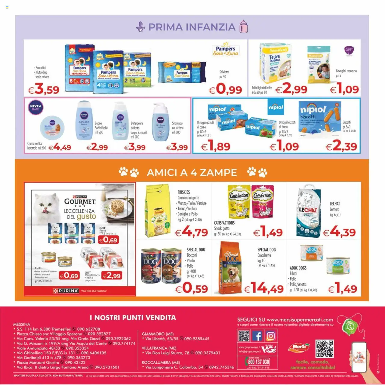 Volantino MerSi Supermercati del 04.06.2025 | Pagina: 16 | Prodotti: Detergente, Crocchette, Vitello, Bagno