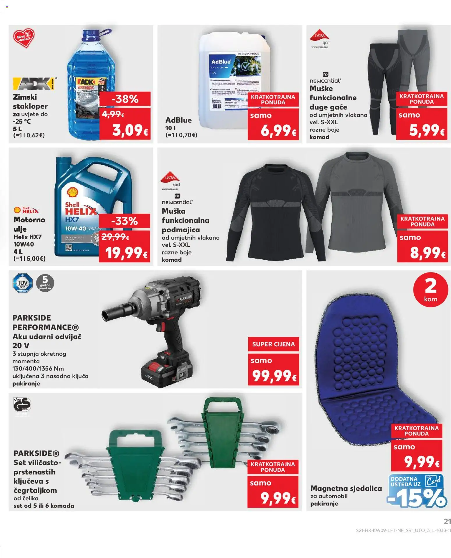 Kaufland katalog | vrijedi od 25.02.2026 | Stranica: 21 | Proizvodi: Motorno ulje, Ulje, Odvijač, Parkside