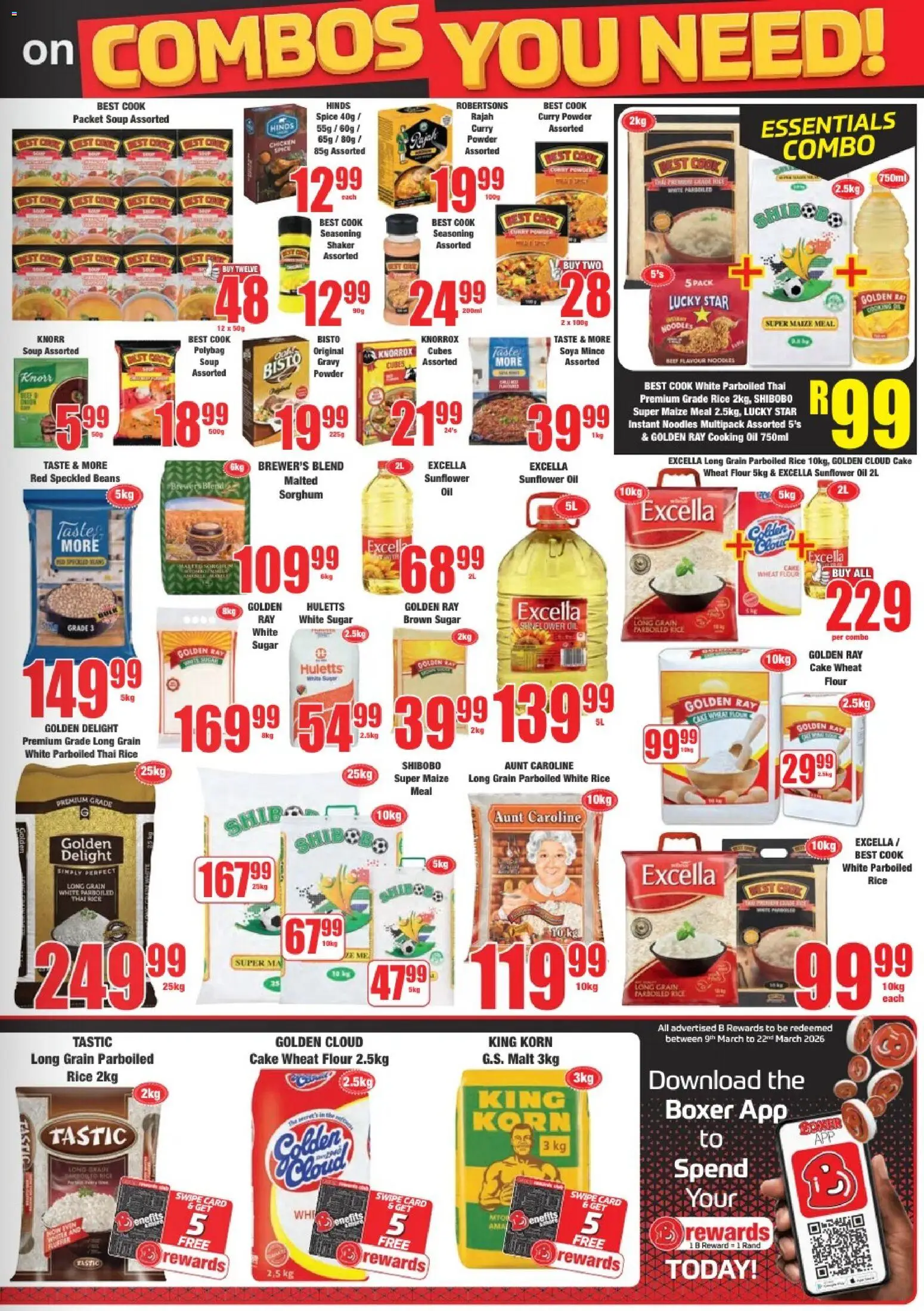 New Boxer catalogue – valid from 23.02.2026 | Page: 9 | Products: Beans, Powder, Seasoning, Sugar