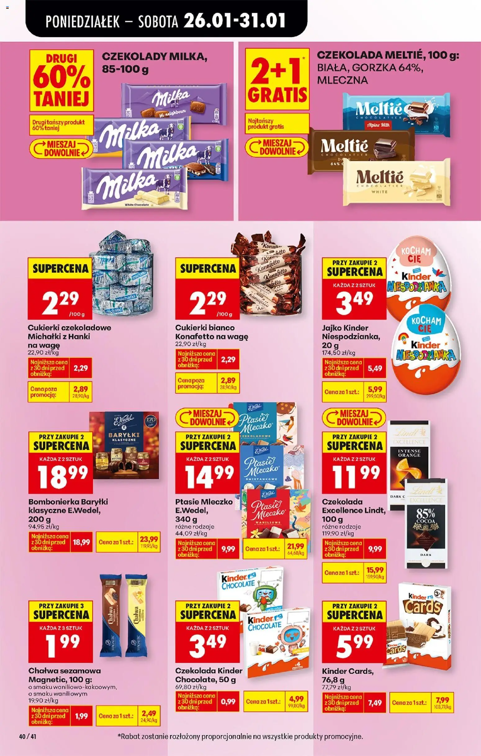 Biedronka gazetka od 26.01.2026 | Strona: 48 | Produkty: Czekolady, Cukierki czekoladowe, Ptasie mleczko, Czekolada