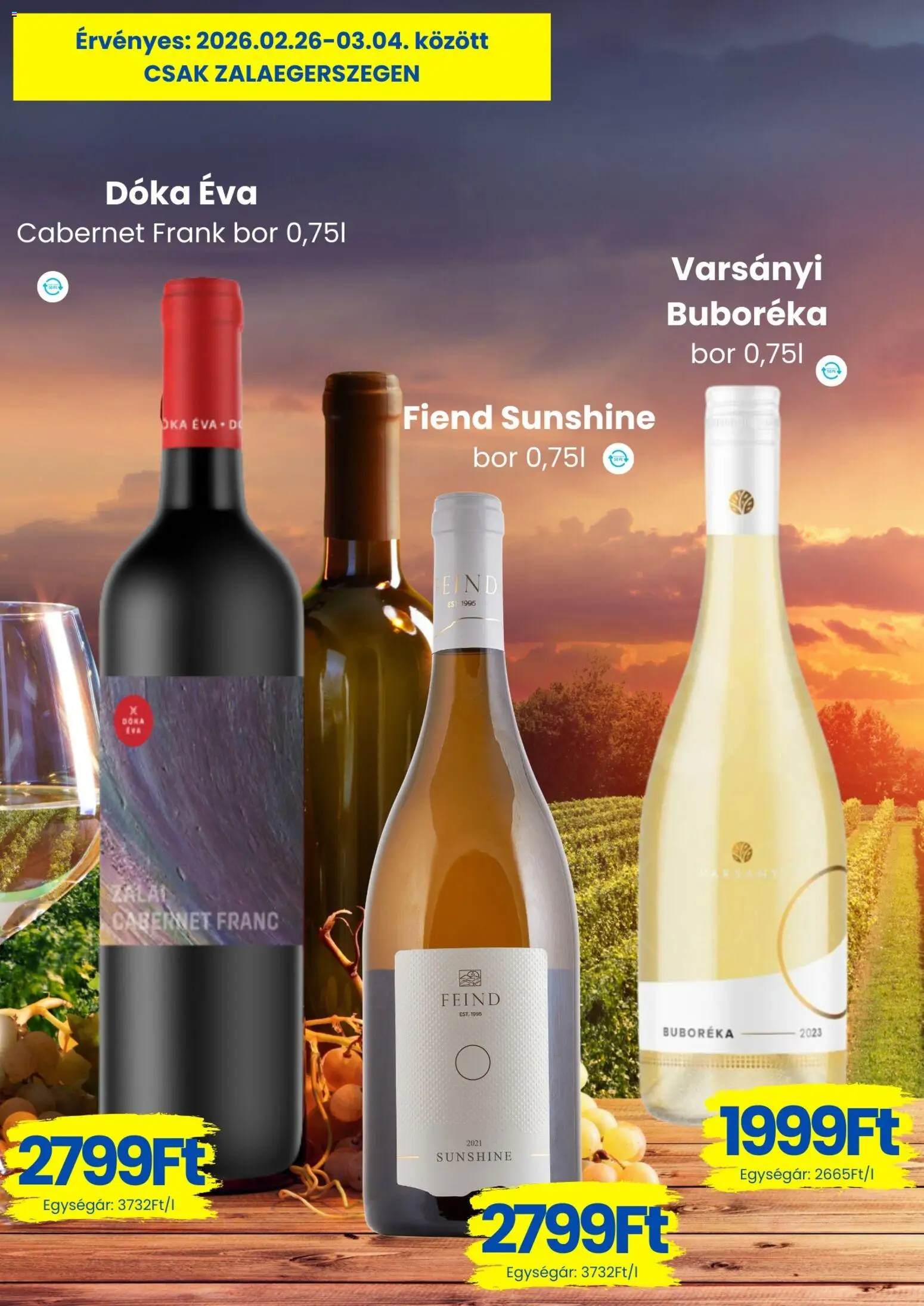 Magnetic akciós ujság - amely érvényes a következő dátumtól: 26.02.2026 | Oldal: 9 | Termékek: Bor