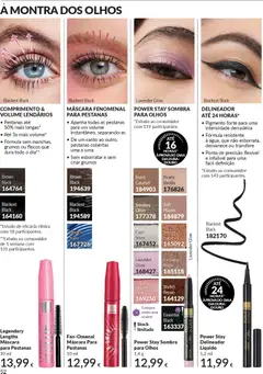 Pré-visualização DELINEADOR ATÉ 24 HORAS*, Pigmento forte para uma intensidade derradeira, Fórmula resistente à água, que não esborrata, desvanece ou transfere, Ponta de precisão flexível e infalível para uma fácil definição válido de 01.02.2026 | Página: 54 | Produtos: Delineador, Flocos