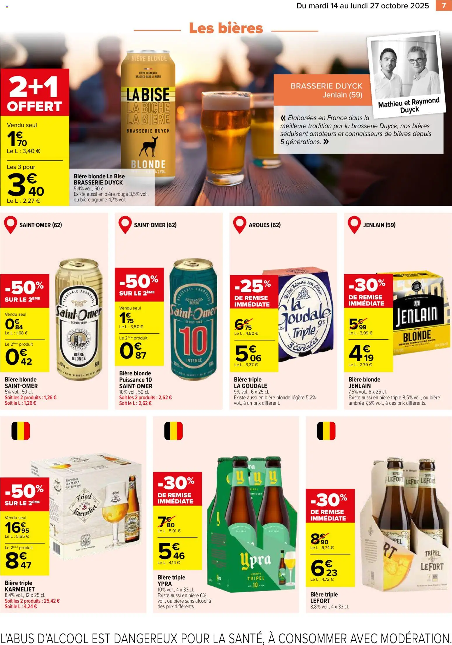 {H1} | Page: 7 | Produits: Goudale, Alcool, Bière blonde, Bière