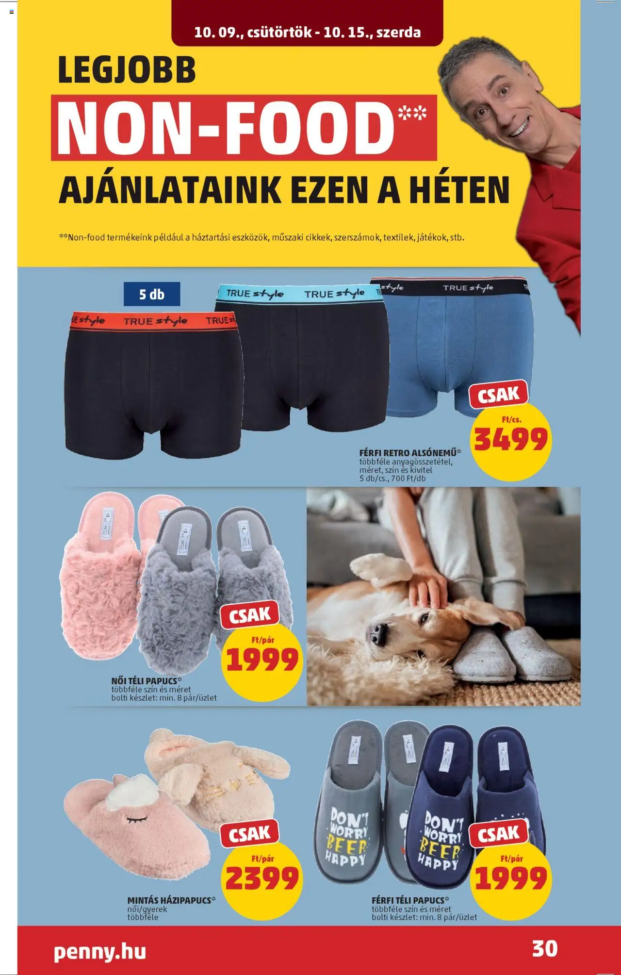 PENNY akciós ujság - amely érvényes a következő dátumtól: 09.10.2025 | Oldal: 34 | Termékek: Papucs