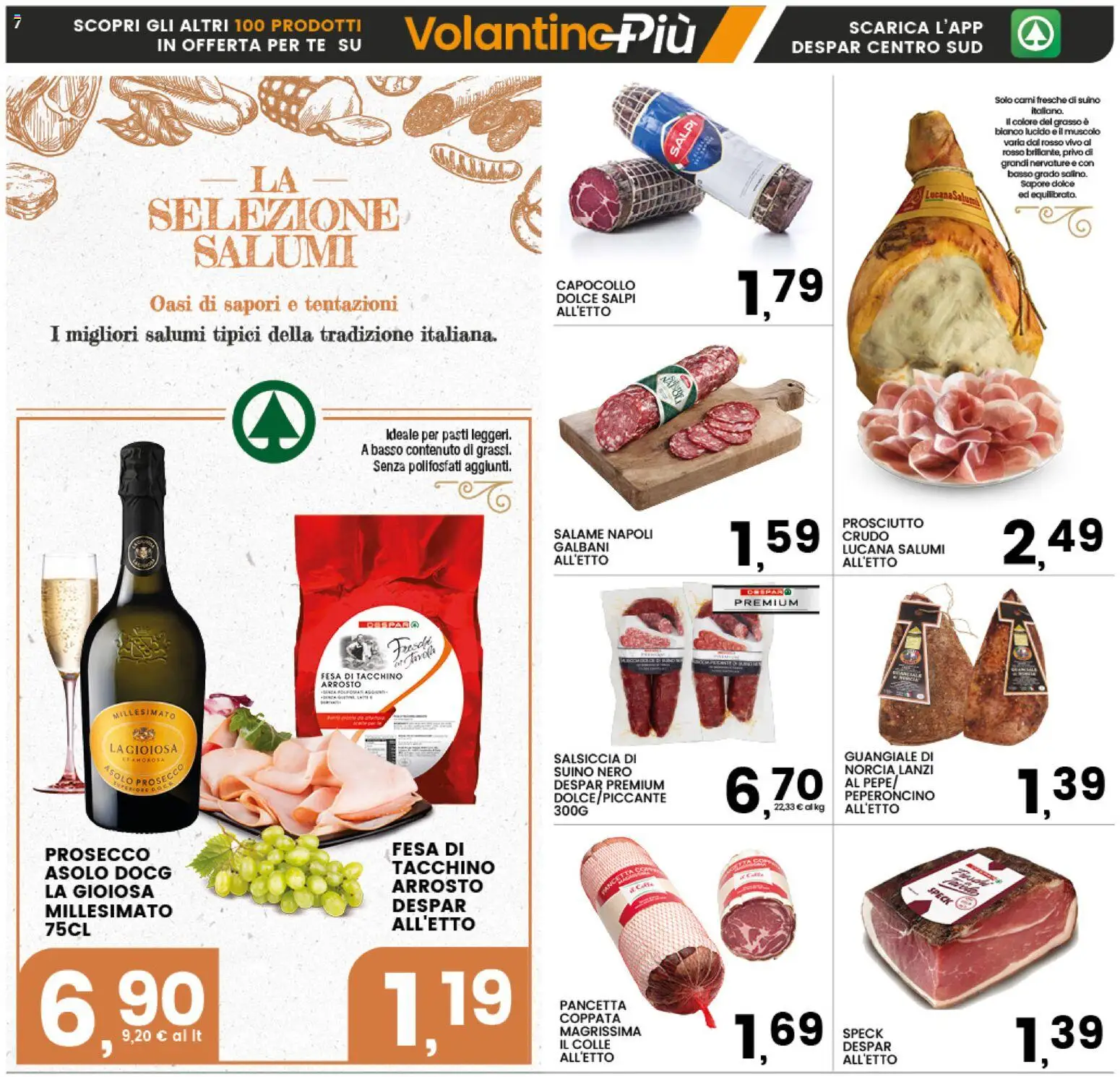 Volantino Interspar del 12.01.2026 | Pagina: 7 | Prodotti: Speck, Suino, Salsiccia, Peperoncino