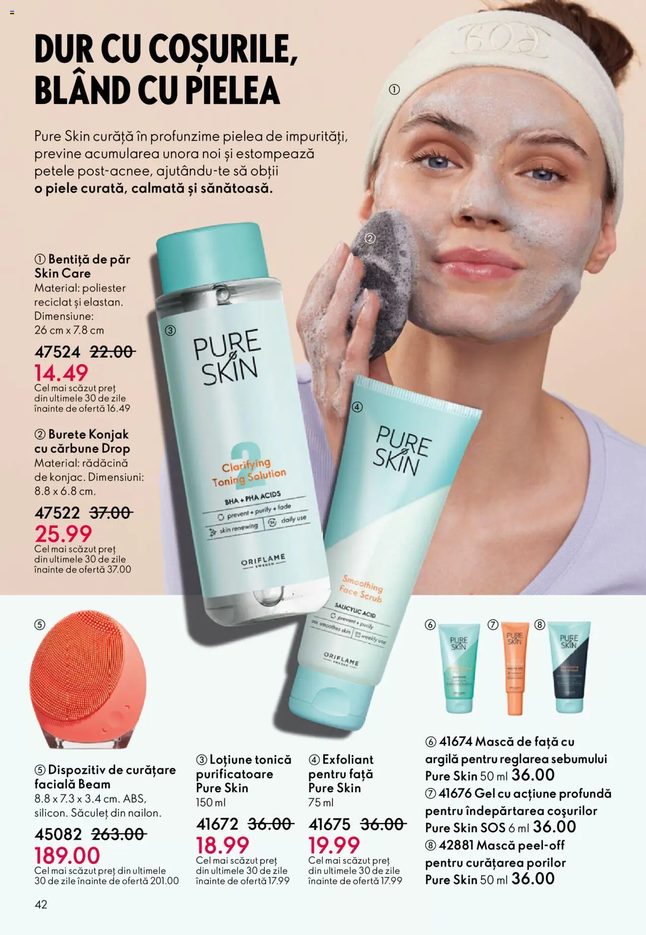 Oriflame catalog 13 2025 – valabil de la 10.09.2025 | Pagină: 42 | Produse: Exfoliant, Scrub, Burete, Sos