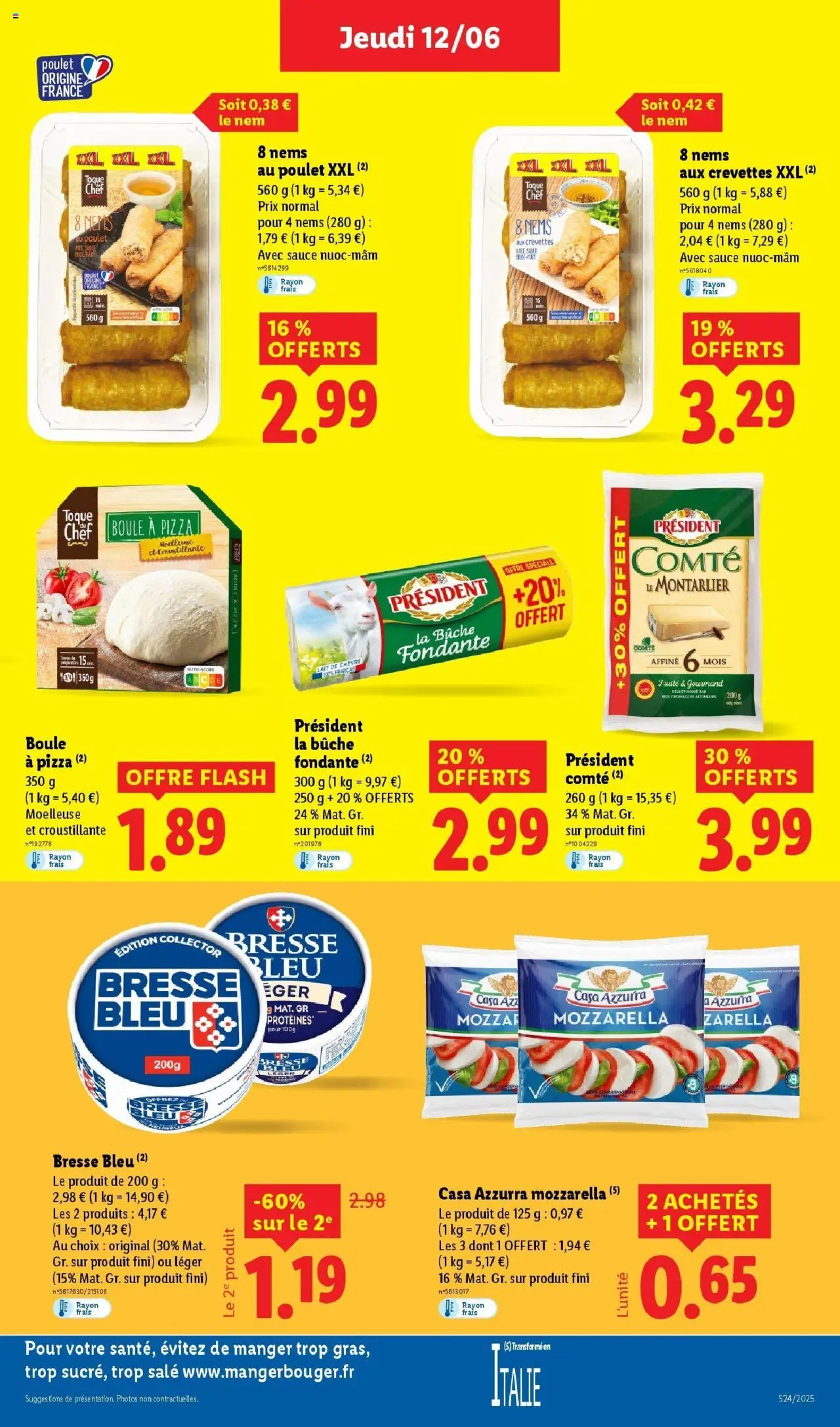  | Page: 17 | Produits: Crevettes, Mozzarella, Lait, Pizza
