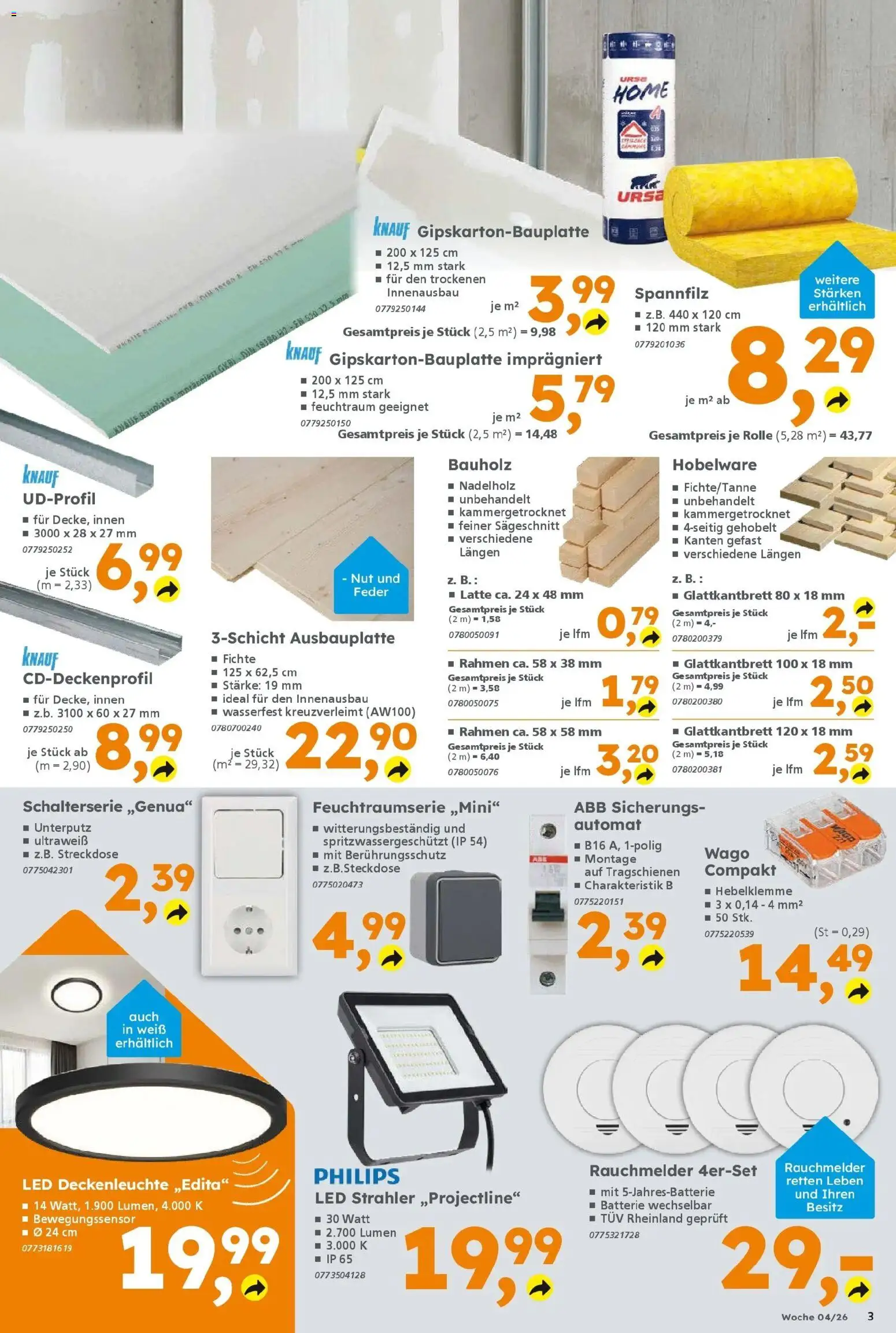 Globus Baumarkt prospekt Völklingen	 – gültig ab 19.01.2026 | Seite: 3 | Produkte: Philips, Batterie