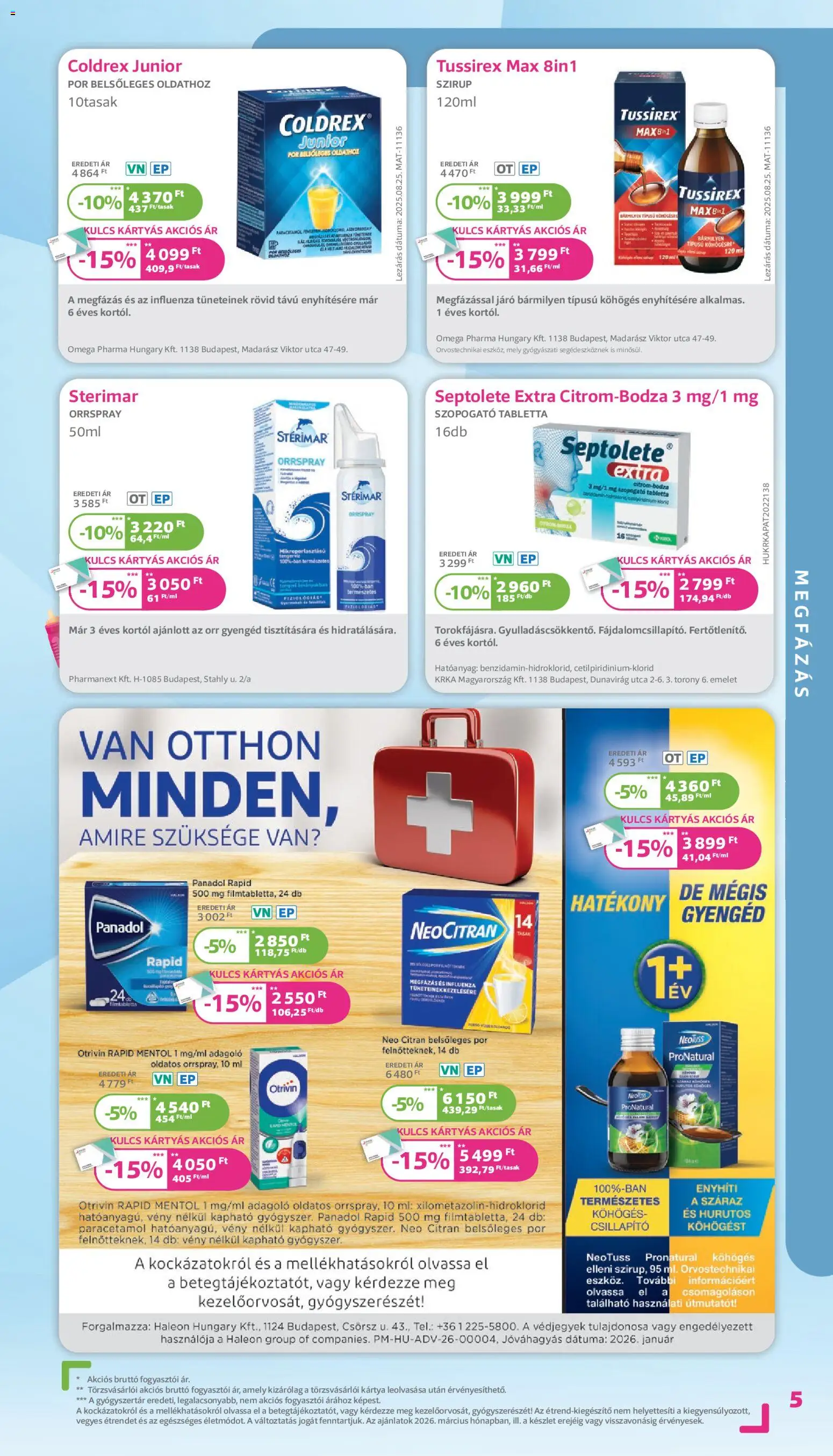 Kulcs Patika akciós ujság - amely érvényes a következő dátumtól: 01.03.2026 | Oldal: 5