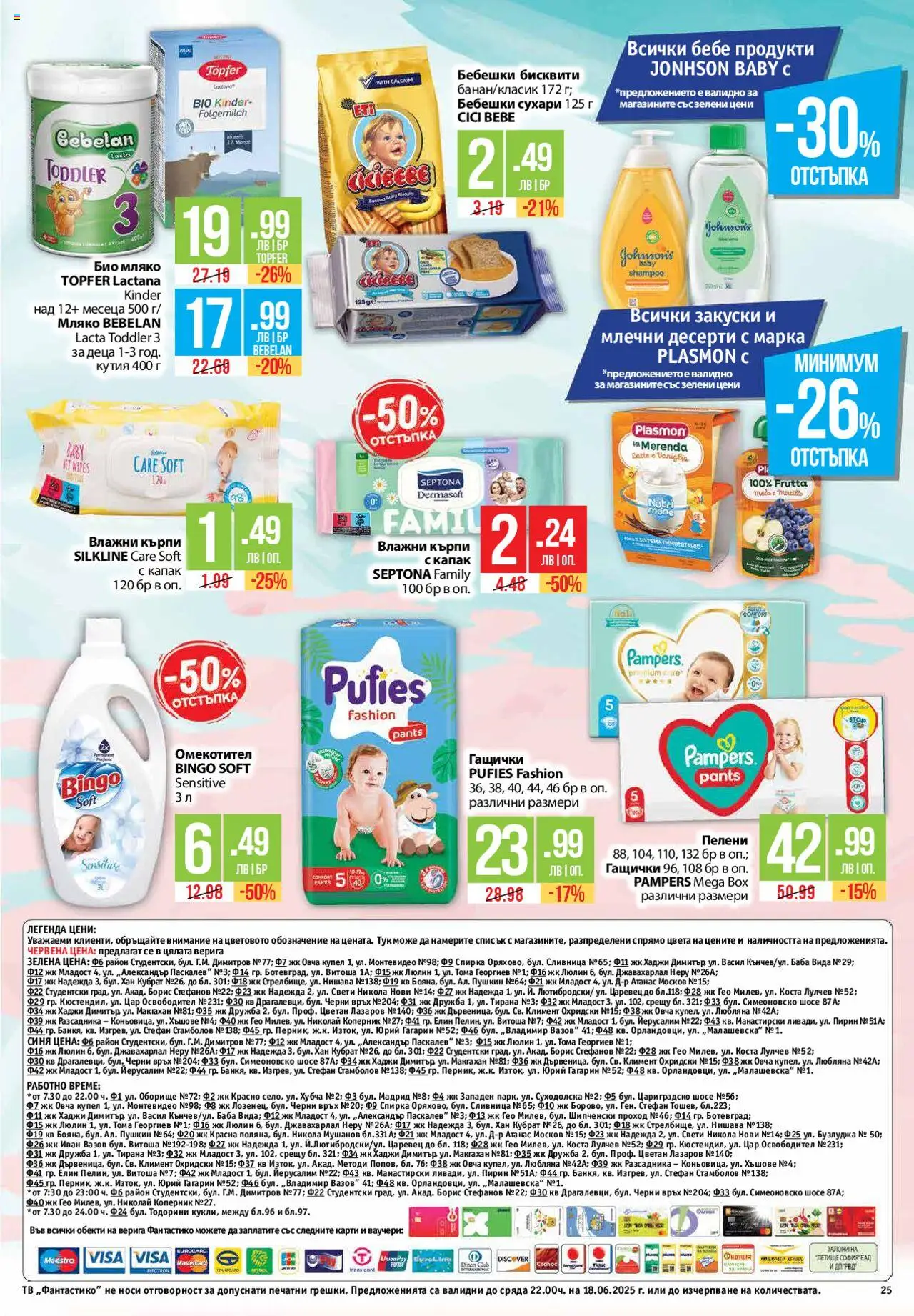  | Страница: 25 | Продукти: Мляко, Тв, Пелени, Бисквити