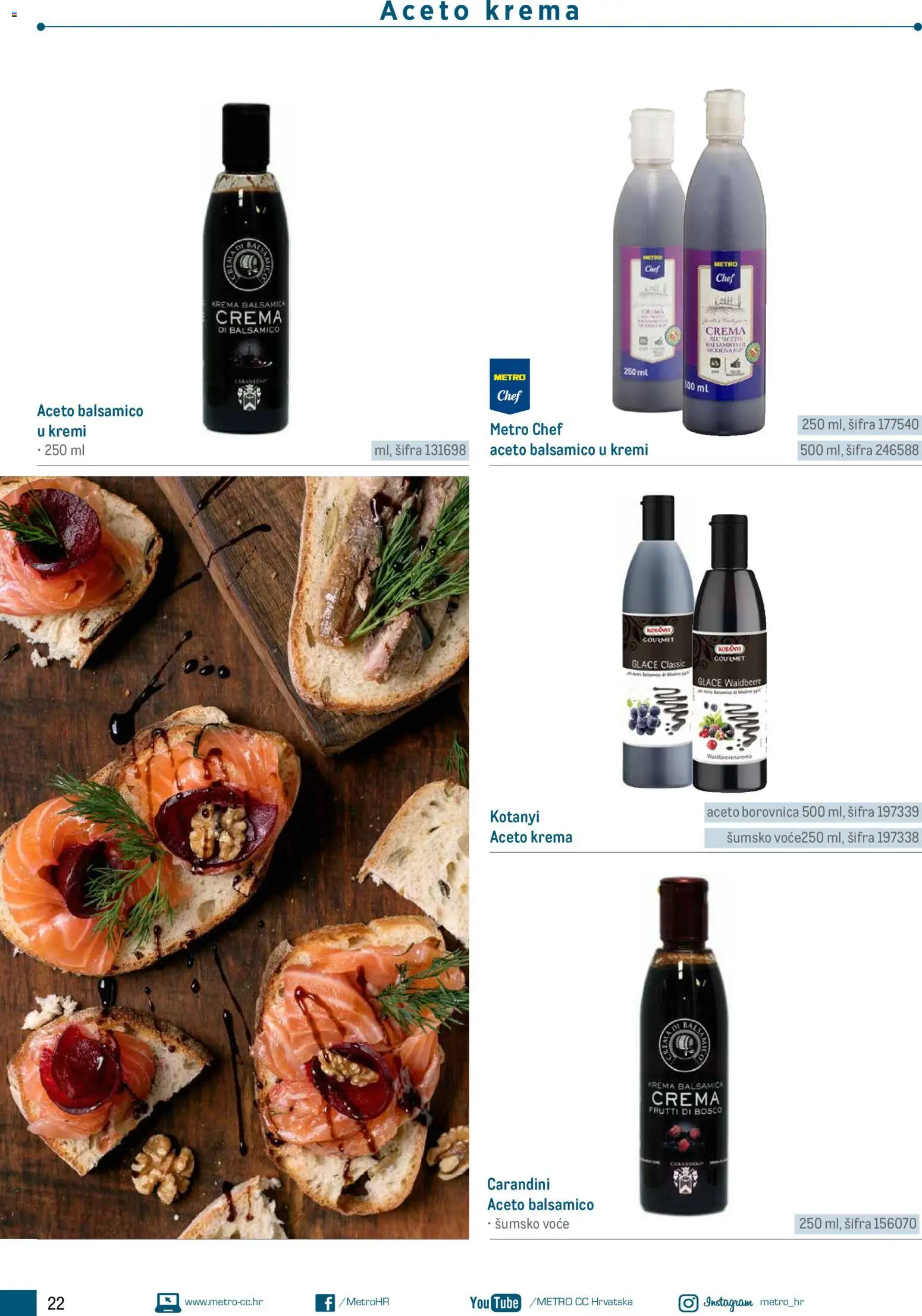 Metro katalog | vrijedi od 05.03.2026 | Stranica: 22 | Proizvodi: Krema, Voće, Borovnica, Balsamico