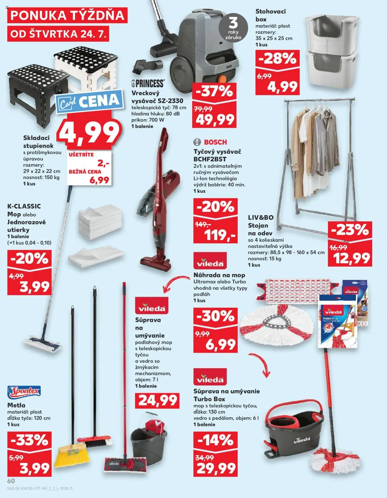 Kaufland Žilina │ platný od 24.07.2025 | Strana: 60 | Produkty: Bosch, Tyčový vysávač, Vysávač