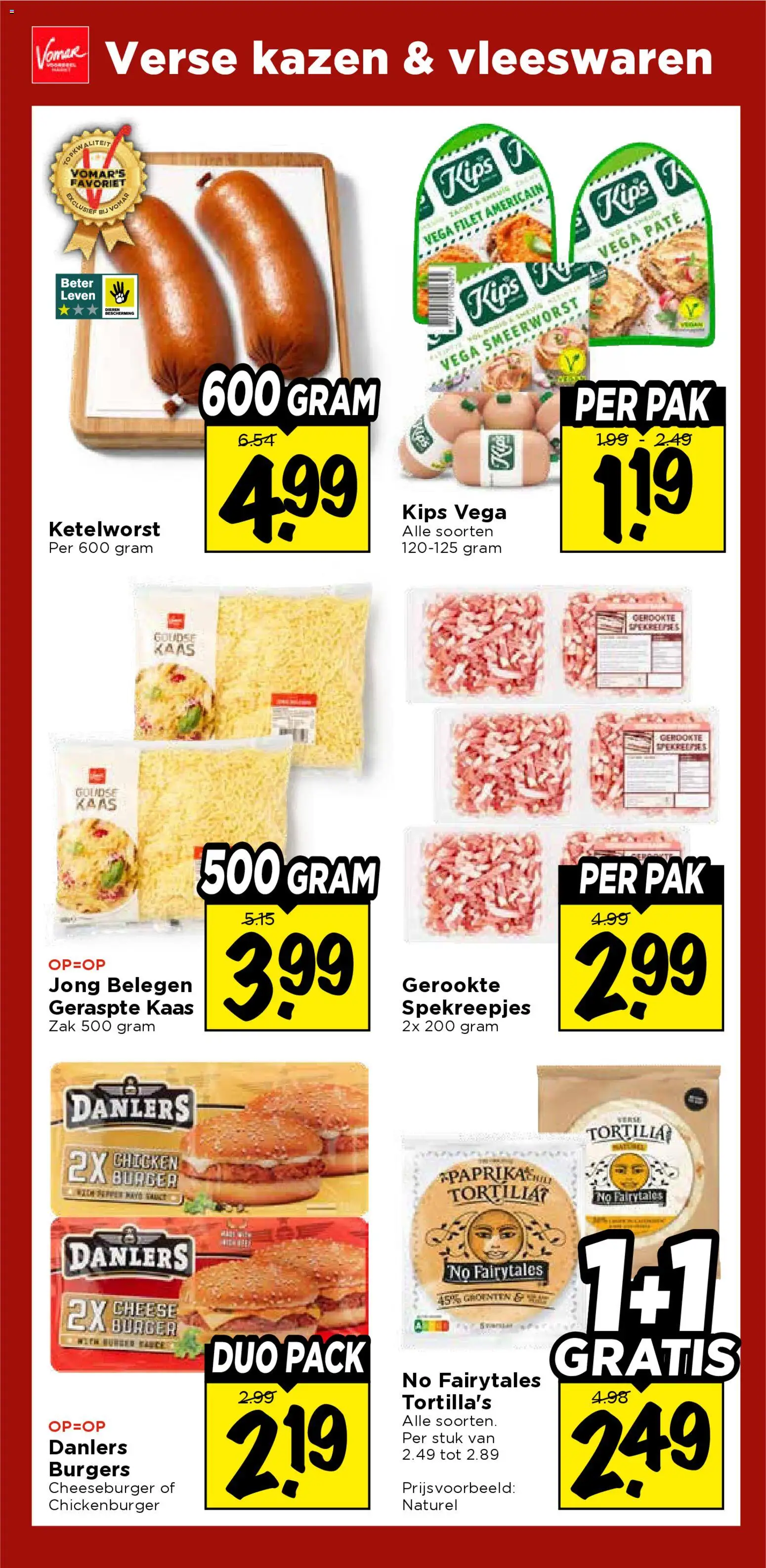 {H1} | Pagina: 25 | Producten: Tortilla's, Kaas, Cheeseburger, Tortilla