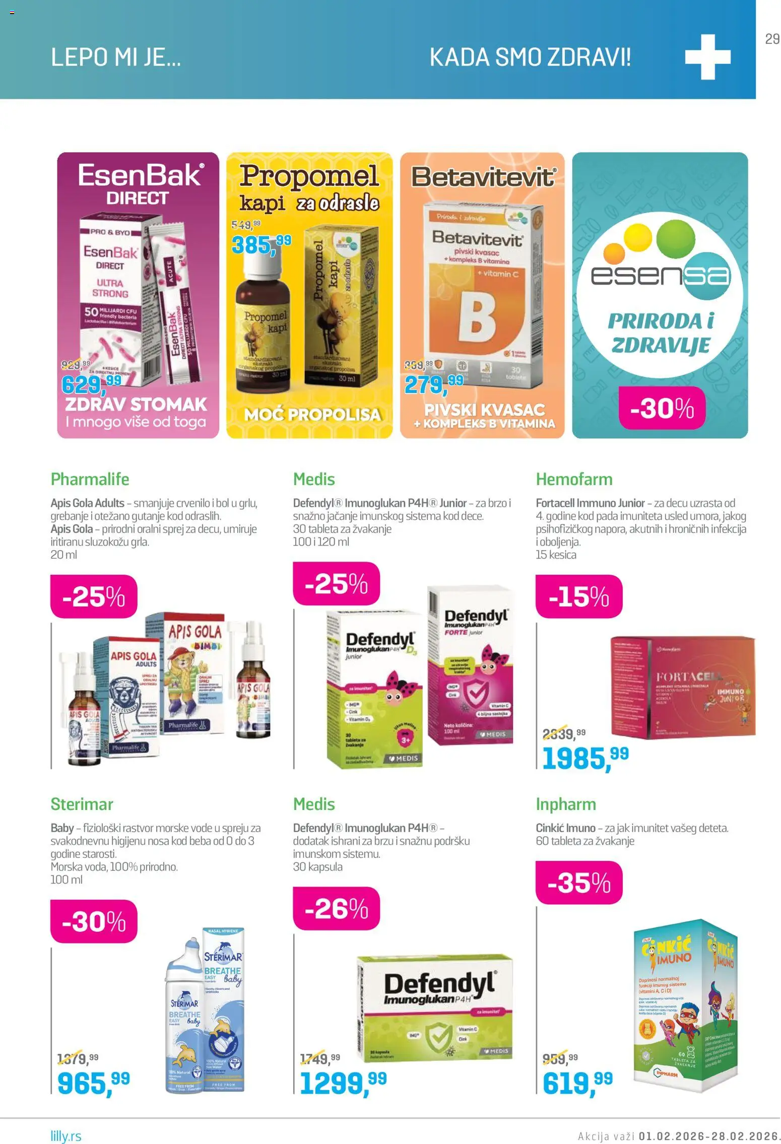 Lilly drogerie katalog - važi od 01.02.2026 | Strana: 29 | Proizvode: Kvasac, So