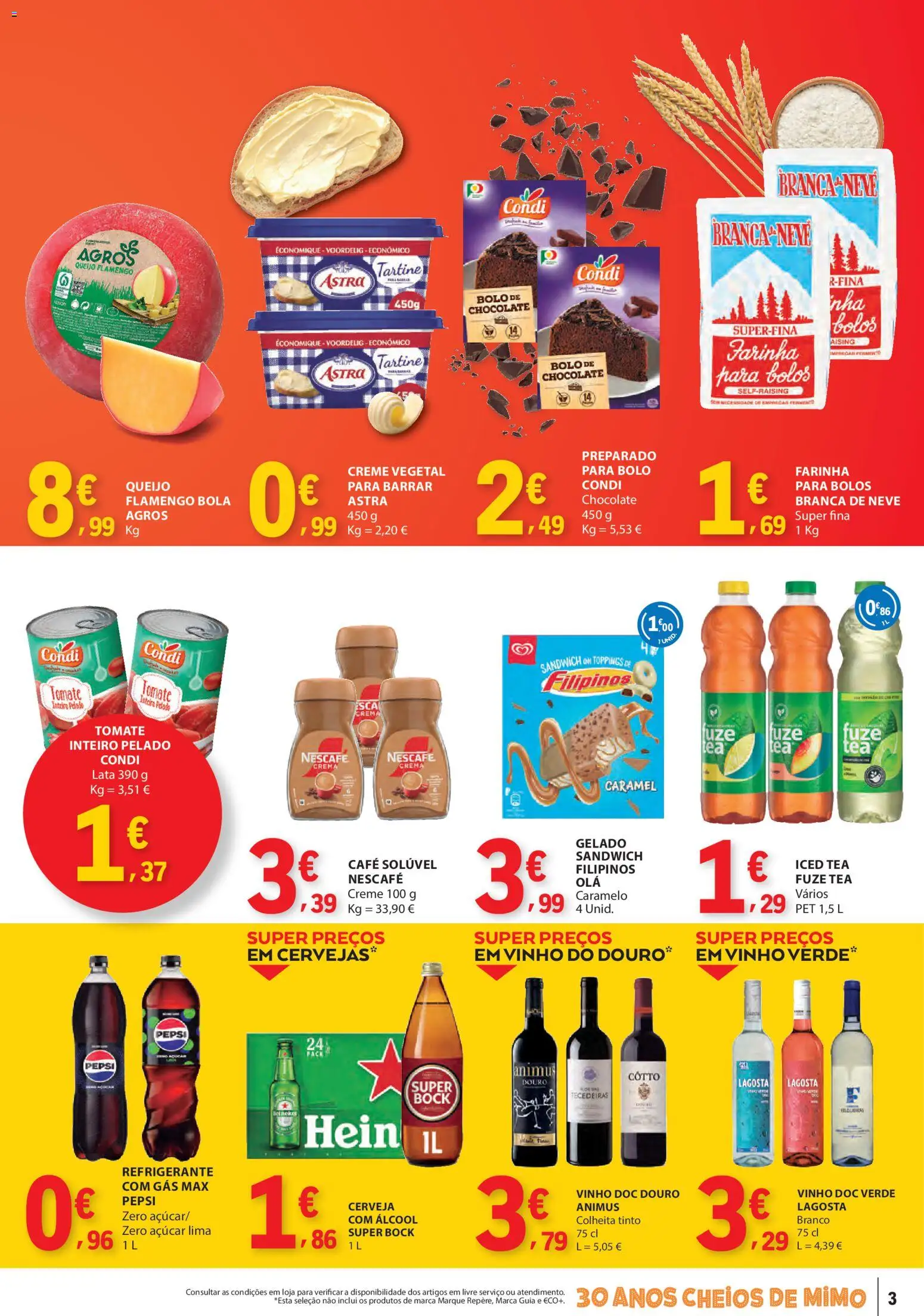 E.Leclerc Catálogo Fim de Semana │ válido de 27.02.2026 | Página: 3 | Produtos: Filipinos, Café solúvel, Queijo, Açúcar