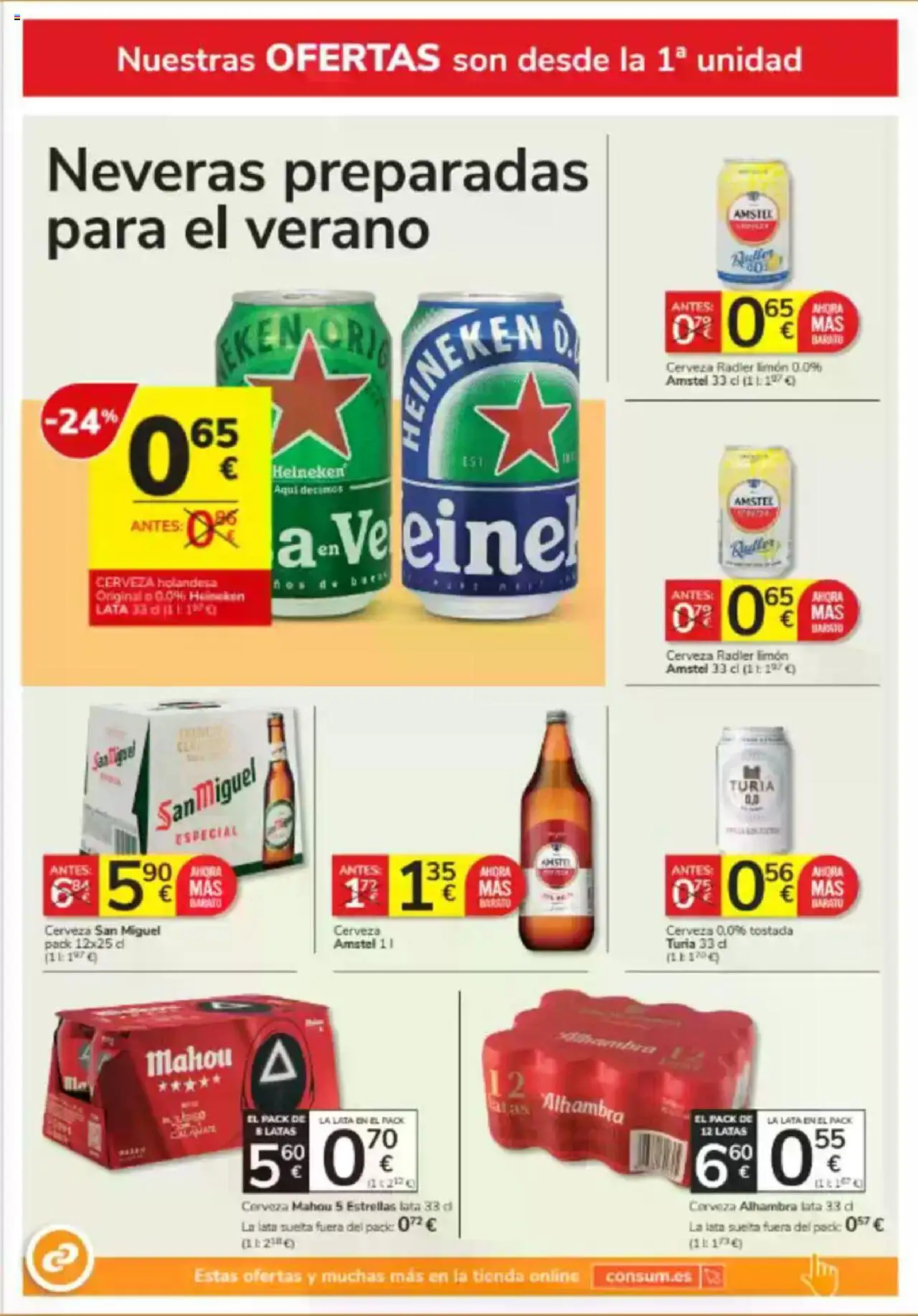 Consum folleto │ válido desde el 29.05.2025 | Página: 16 | Productos: Cerveza, Σπανάκι