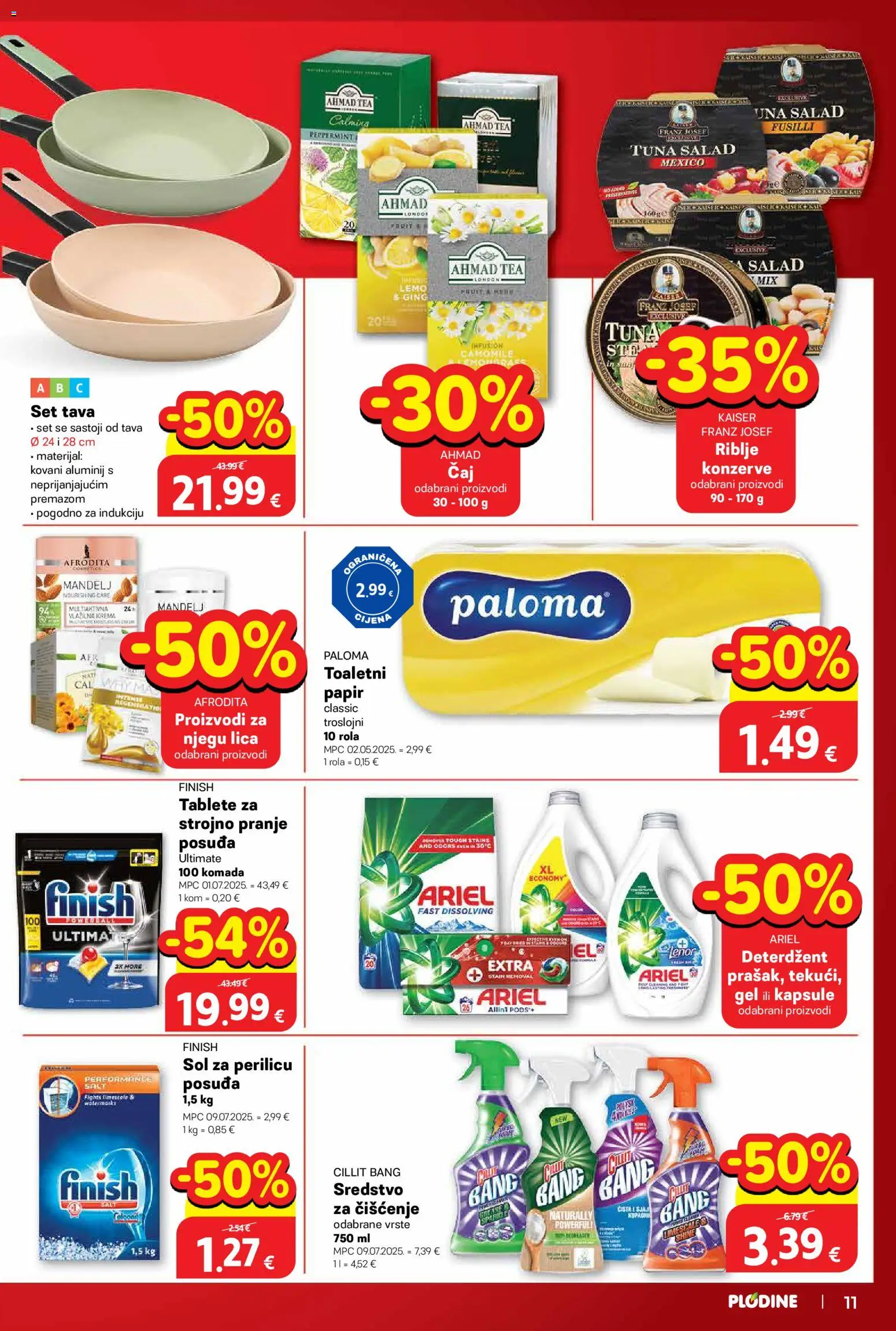 Plodine katalog | vrijedi od 11.03.2026 | Stranica: 11 | Proizvodi: Deterdžent, Finish, Tava, Lenor