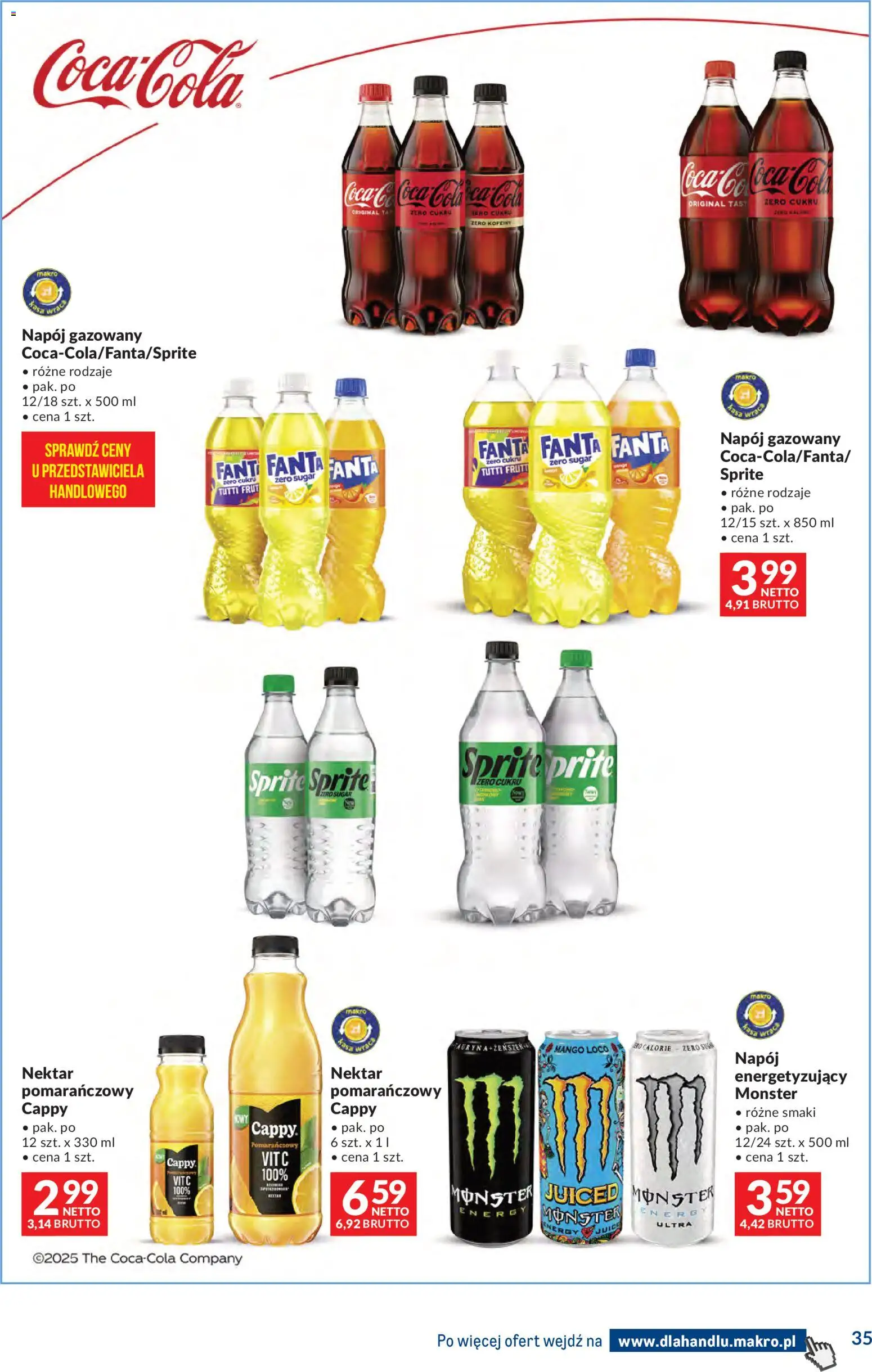 Makro Gazetka - Dystrybucja do sklepów od 11.11.2025 | Strona: 35 | Produkty: Mango, Sprite