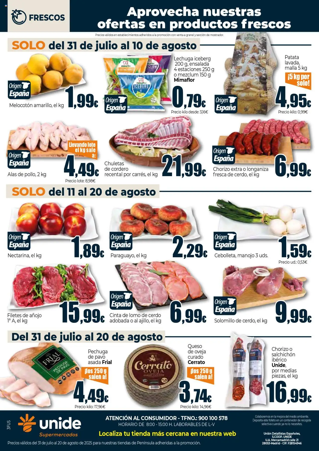 Unide folleto │ válido desde el 31.07.2025 | Página: 4 | Productos: Medias, Cerdo, Ensalada, Longaniza
