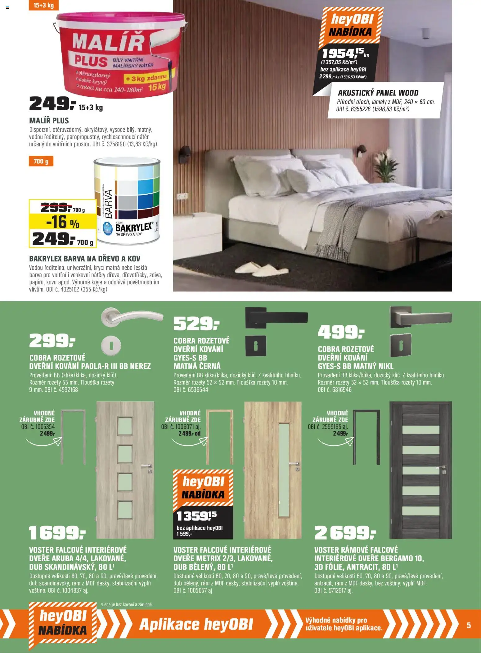 OBI leták - Bobří síla v akci od 02.01.2026 | Strana: 5 | Produkty: Interiérové dveře